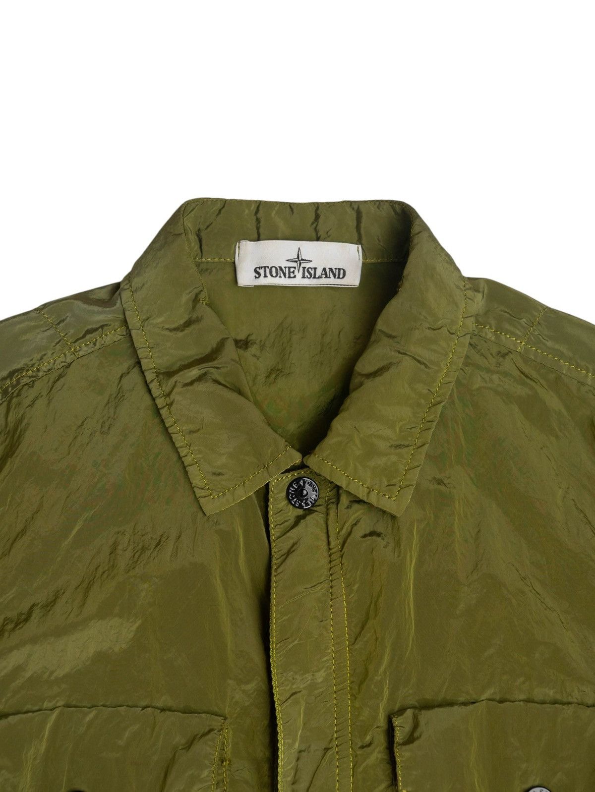 Stone Island Stone Island ss2015 Green nylon metal overshirt Size US S / EU 44-46 / 1 - 2 Thumbnail