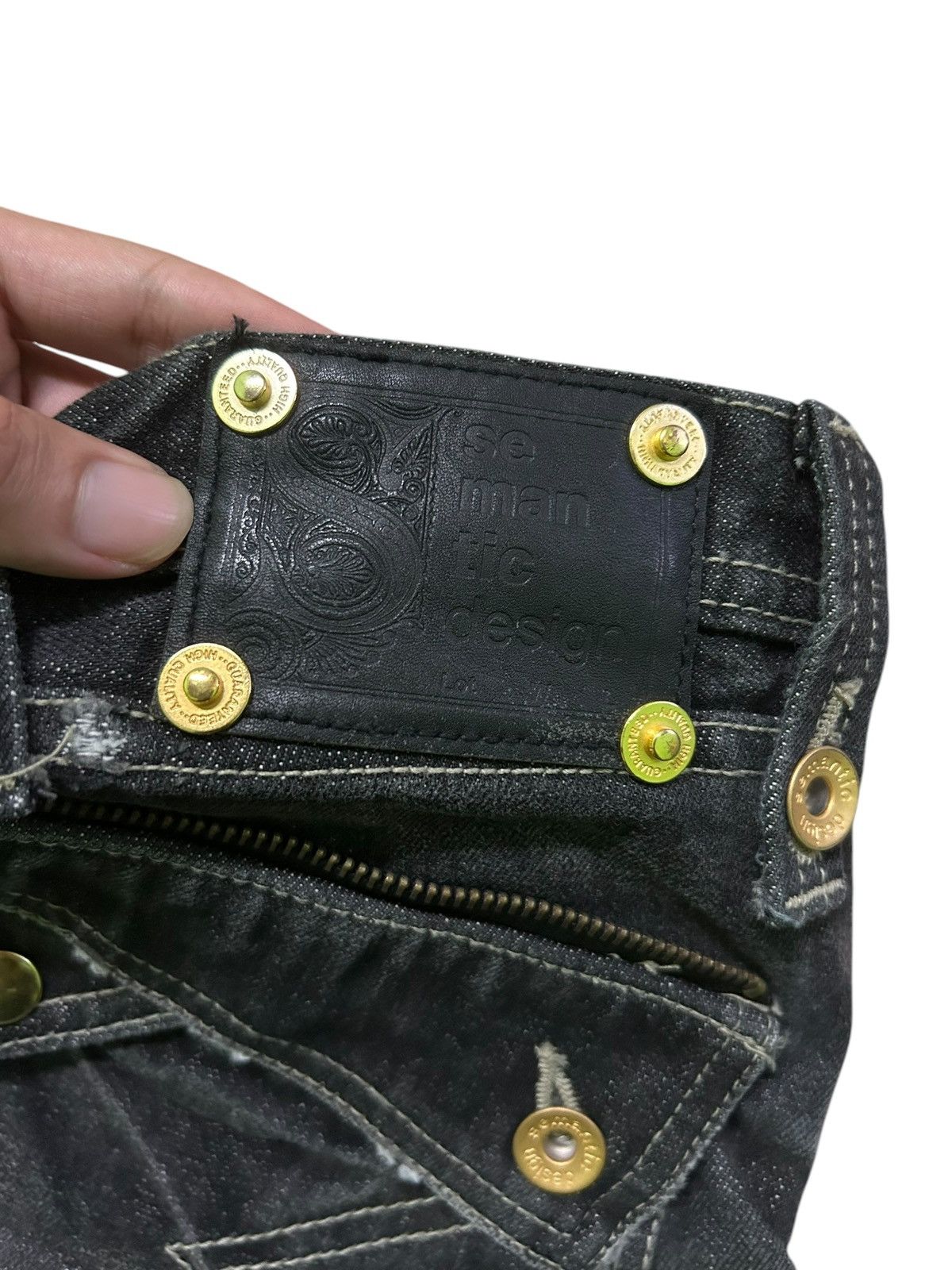 Kapital Semantic design Punk Bondage Style Denim Jeans ☠️☠️ Size US 32 / EU 48 - 15 Thumbnail