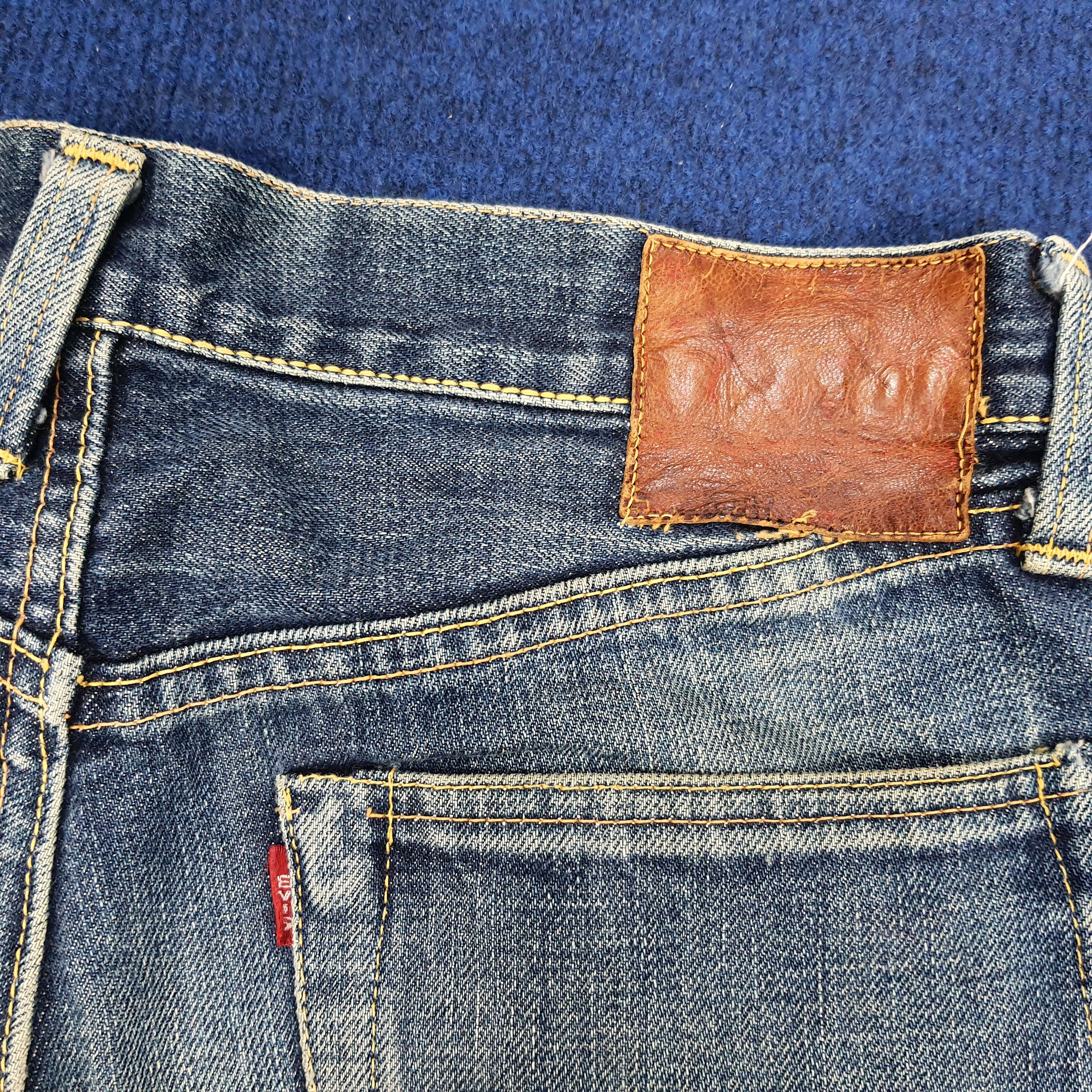 Japanese Brand × Vintage Vintage Evisu Selvedge Custom Red Daicock Jeans Size US 28 / EU 44 - 4 Thumbnail