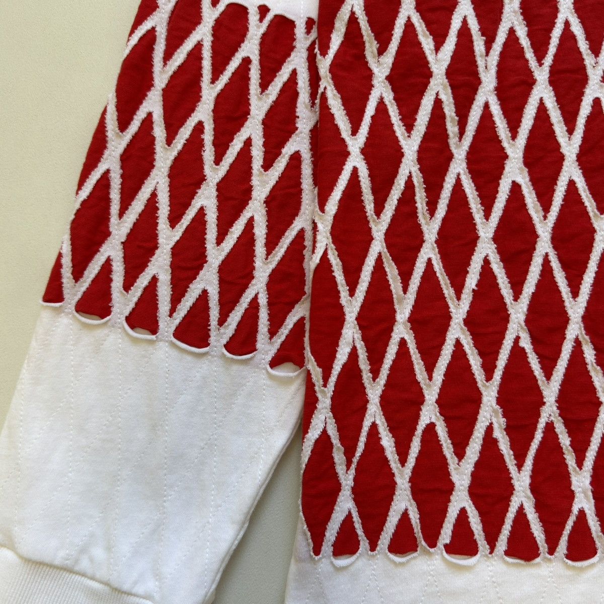 Stefan Cooke White/Red Cotton ‘Slashed’ Rugby Shirt Size US M / EU 48-50 / 2 - 8 Thumbnail