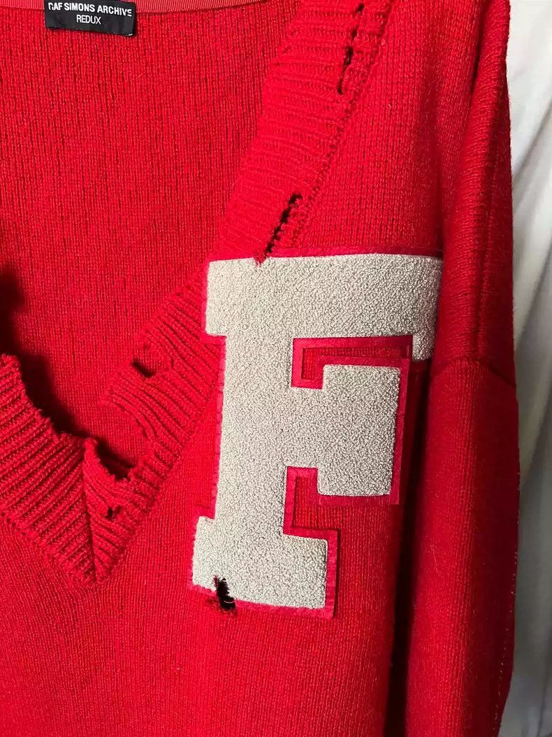 Raf Simons Raf Simons The red silhouette sweater knitwear is extremely Size US S / EU 44-46 / 1 - 8 Thumbnail