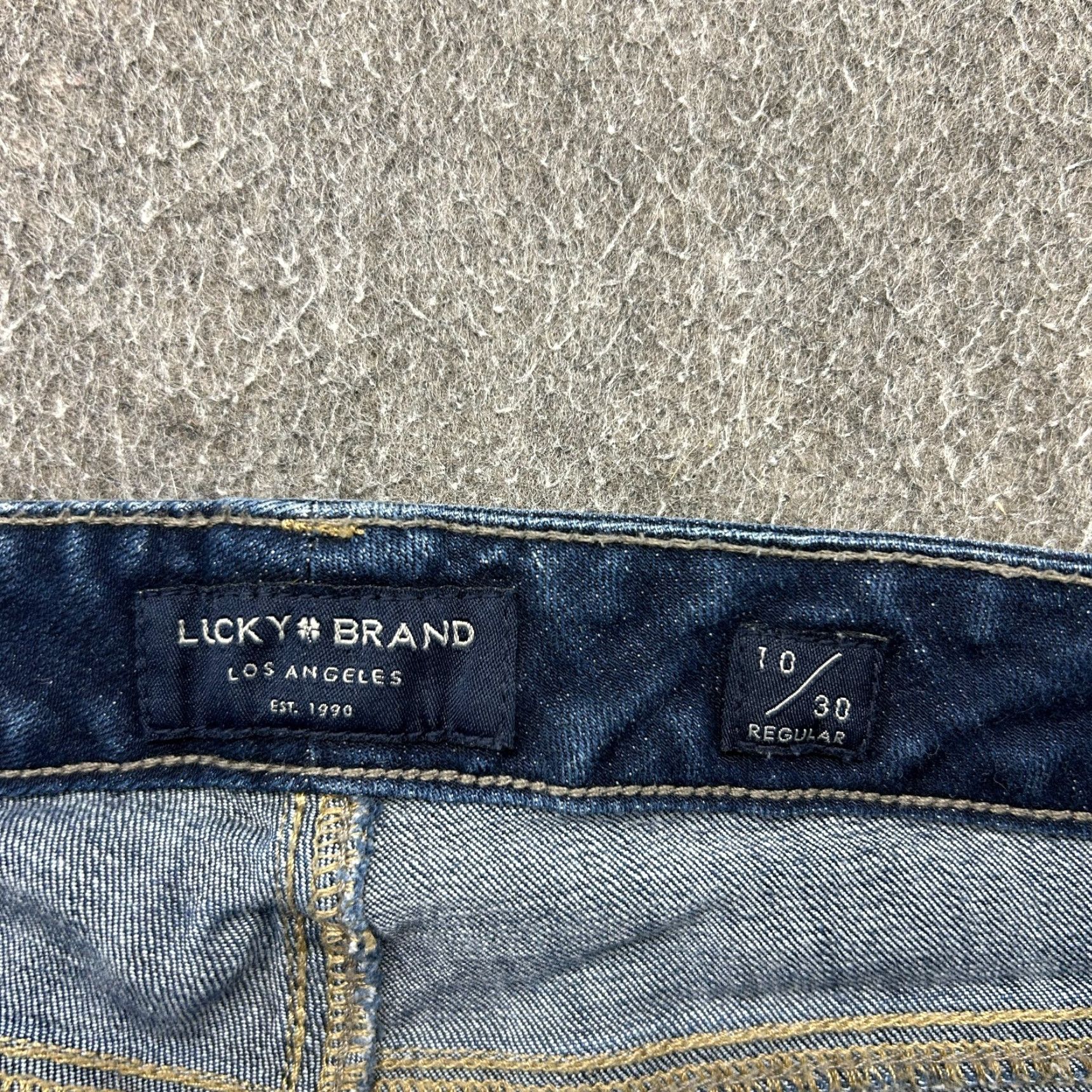 Lucky Brand VINTAGE Lucky Brand Jeans Women 10x30 Blue Bootcut Dark Wash Stretch Distressed Casual USA Womens Size 24" / US 00 / IT 34 - 6 Thumbnail
