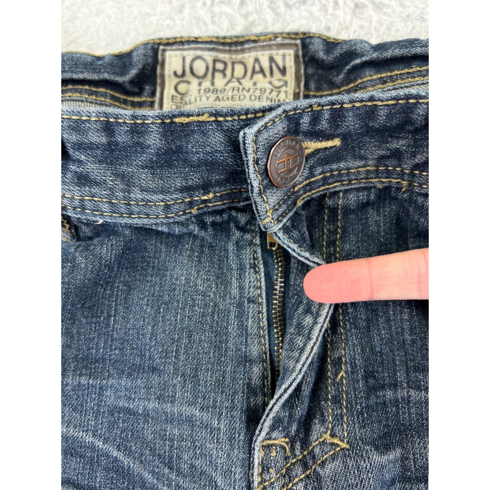 Jordan Craig Jordan Craig Jeans Adult 32 Blue Denim Boot Cut Distressed 32x32 Mens Size US 32 / EU 48 - 5 Thumbnail