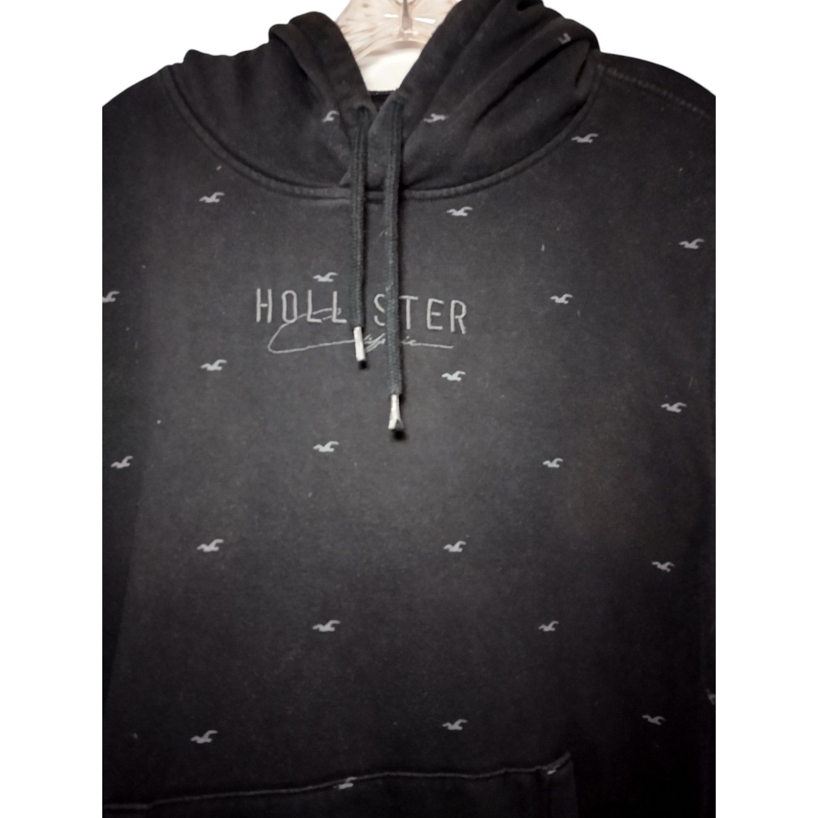 Hollister Hollister Mens Hoodie Small Black Bird Logo Sweatshirt Sz XL Size US XL / EU 56 / 4 - 2 Thumbnail