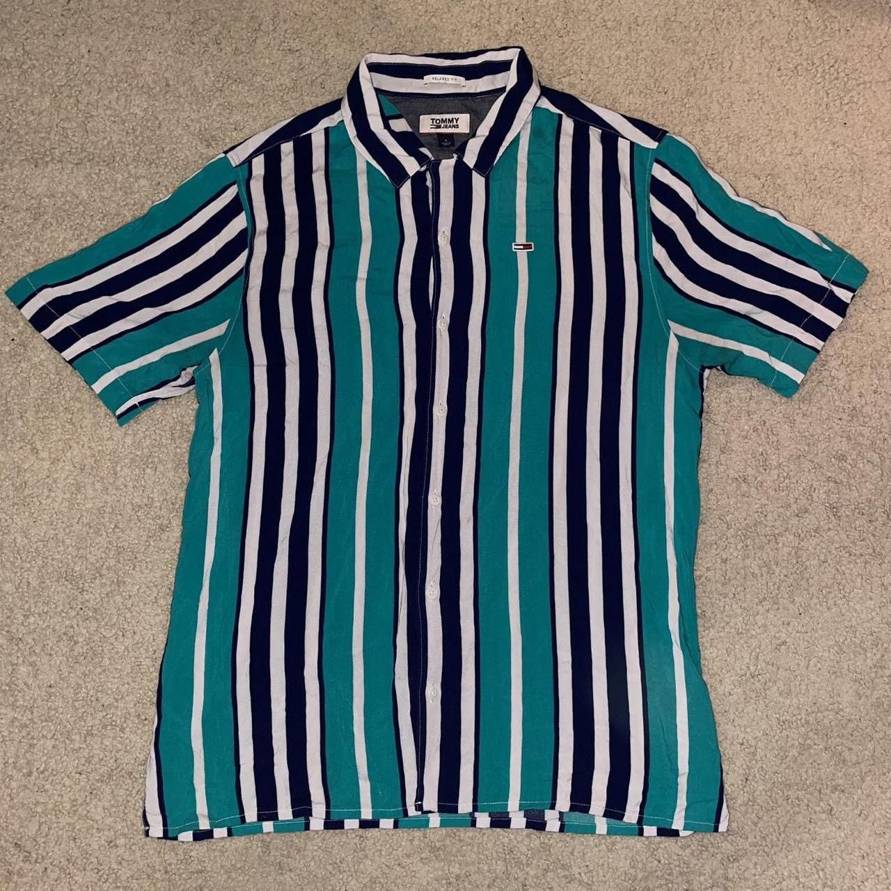 Tommy Hilfiger Tommy Hilfiger Jeans Vintage Stripe Button Up Shirt Size US M / EU 48-50 / 2 - 1 Thumbnail