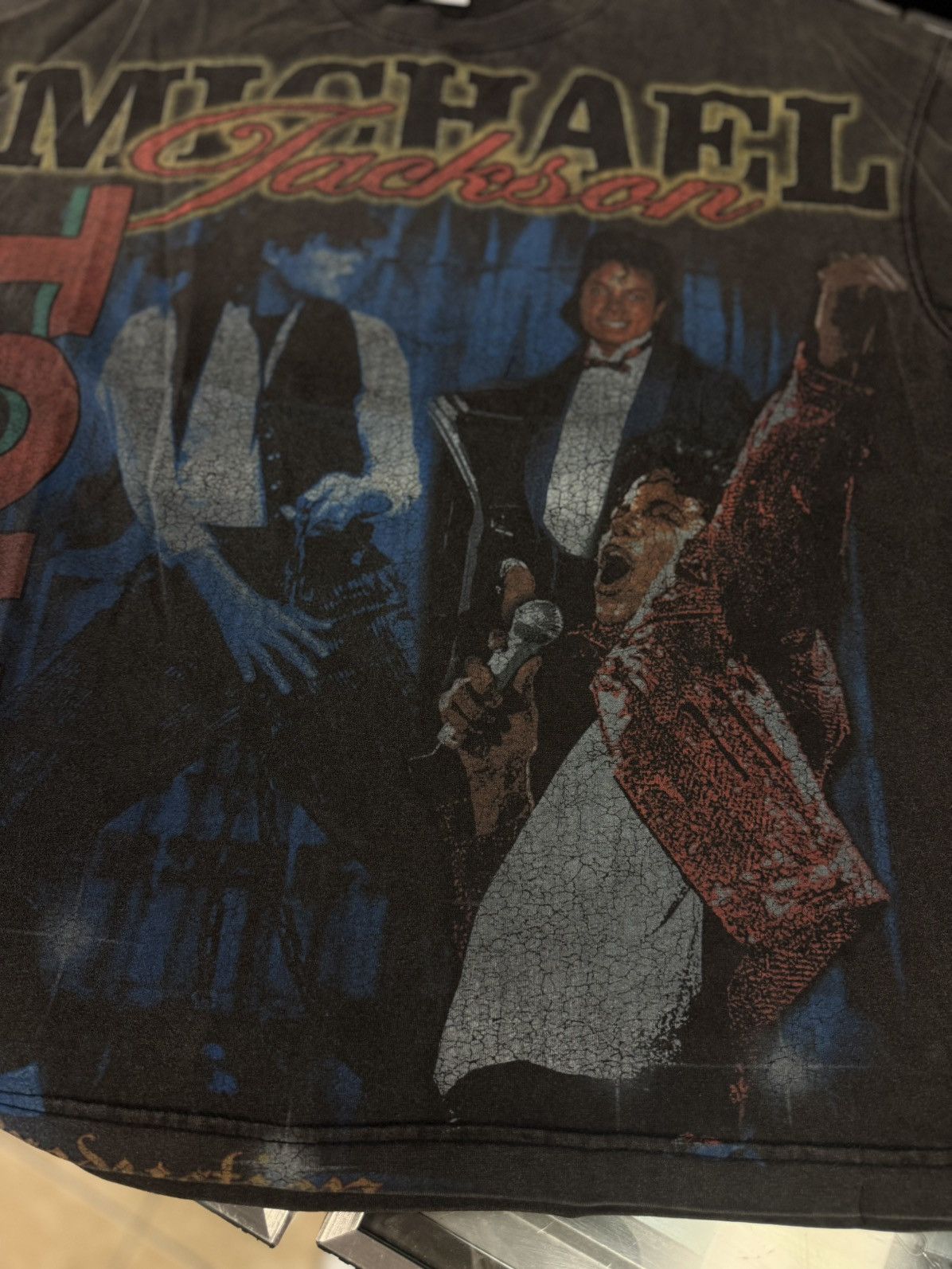 Vale Vale Valley Black Michael Jackson Tee Shirt Size S (NEW) Size US S / EU 44-46 / 1 - 3 Thumbnail