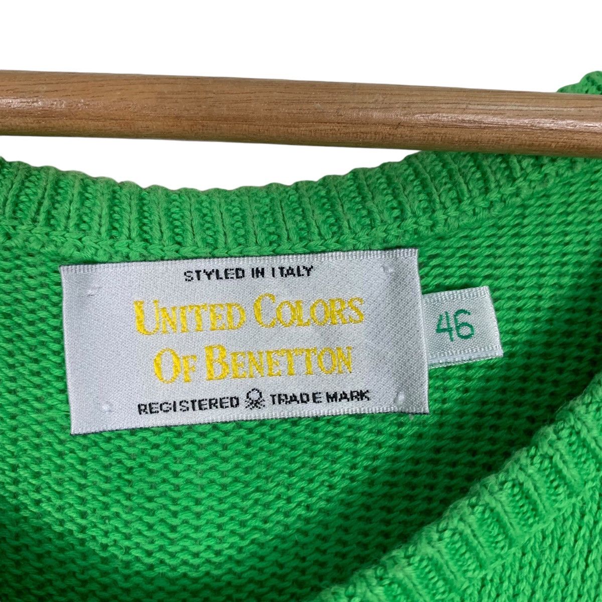 United Colors Of Benetton United Colors Benetton Short Sleeve Green Knitwear #1188-C54 Size US S / EU 44-46 / 1 - 7 Thumbnail
