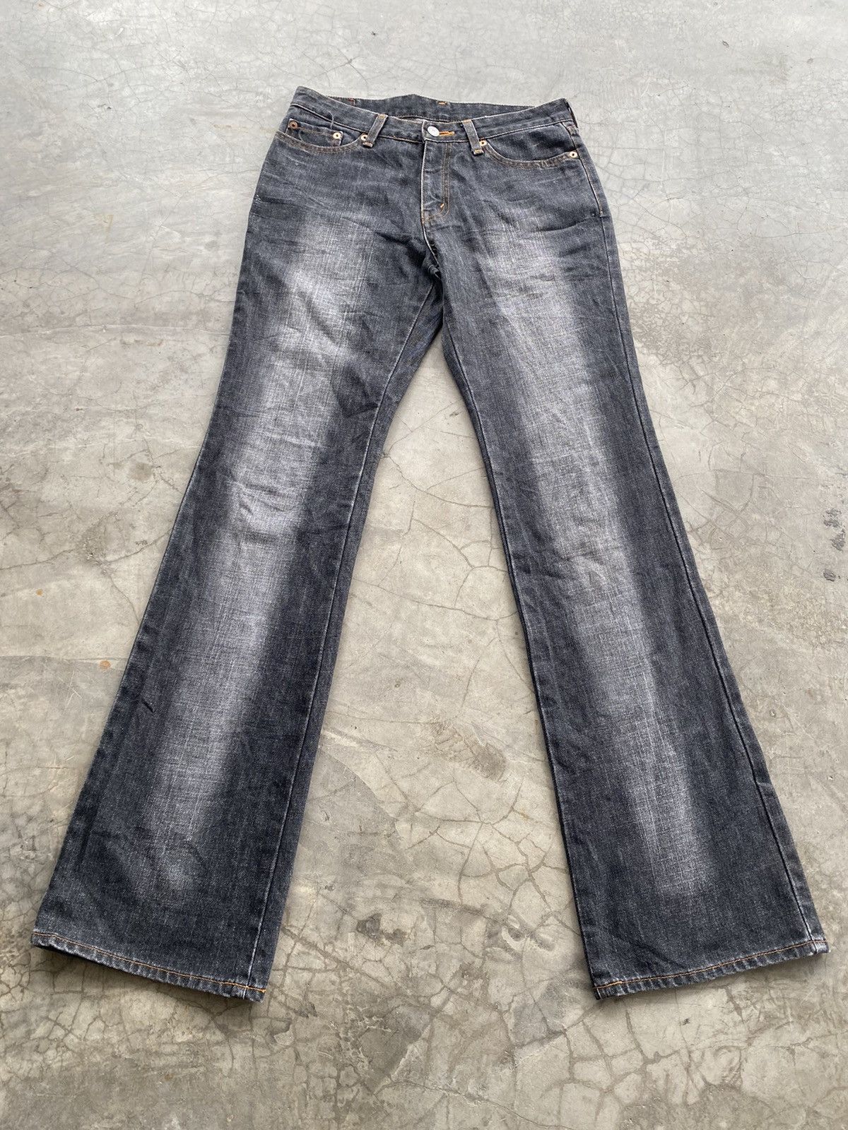 Hysteric Glamour × If Six Was Nine × Le Grande Bleu (L.G.B.) Flare Jeans Japanese Bobson Fade Black Size US 29 - 1 Thumbnail
