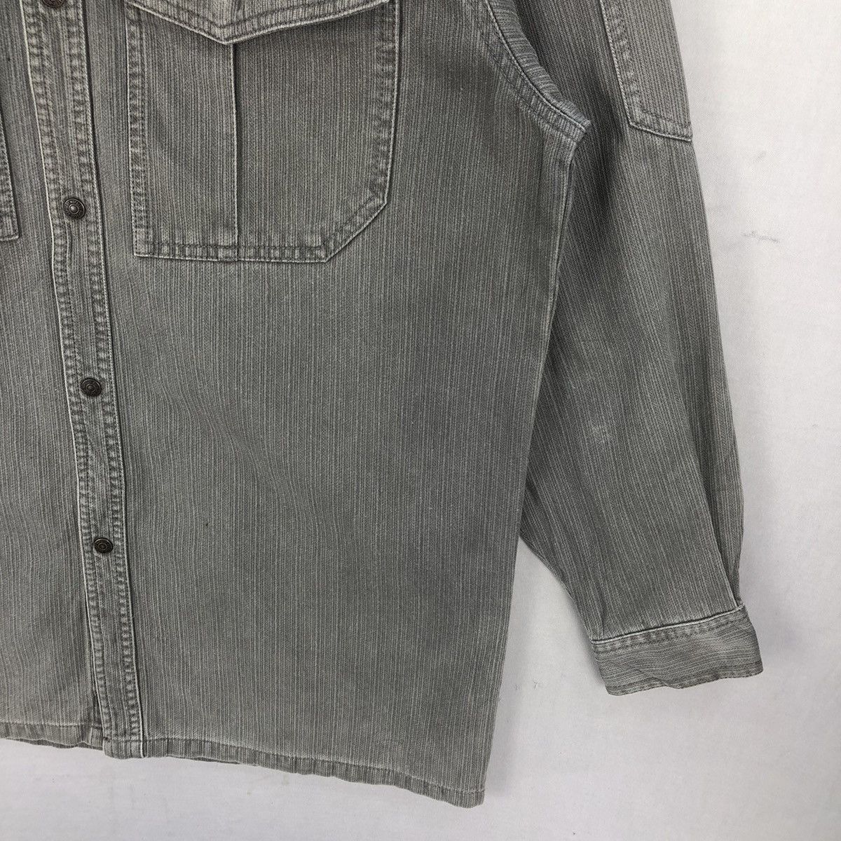 Japanese Brand Vintage 00’s Hop-Scot Faded Denim Work Shirt Size US M / EU 48-50 / 2 - 3 Thumbnail