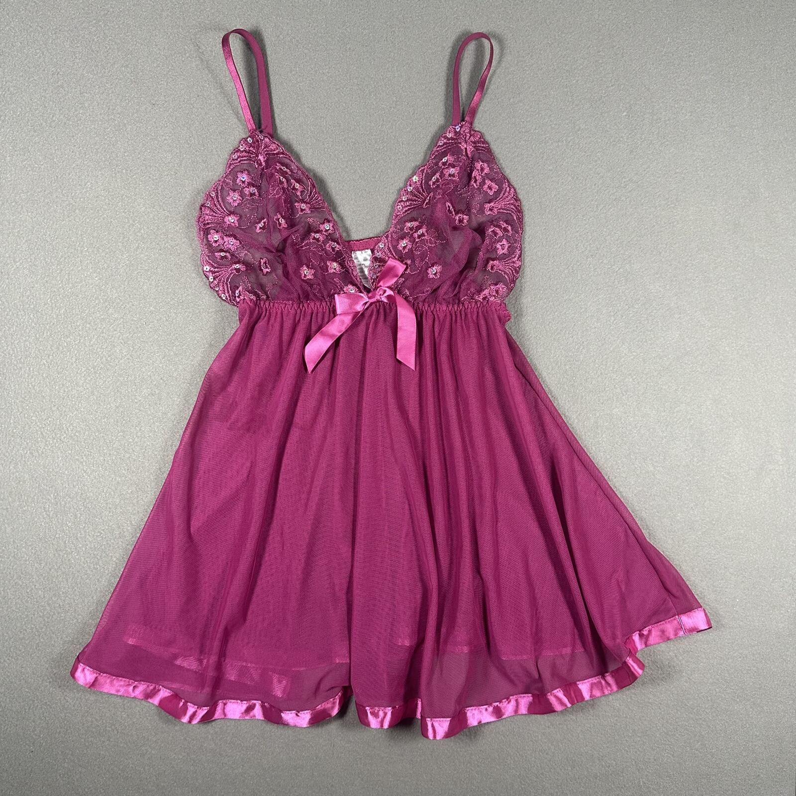 Other Lingerie Tank Top Pink Mesh Lace Y2K Size L / US 10 / IT 46 - 1 Thumbnail
