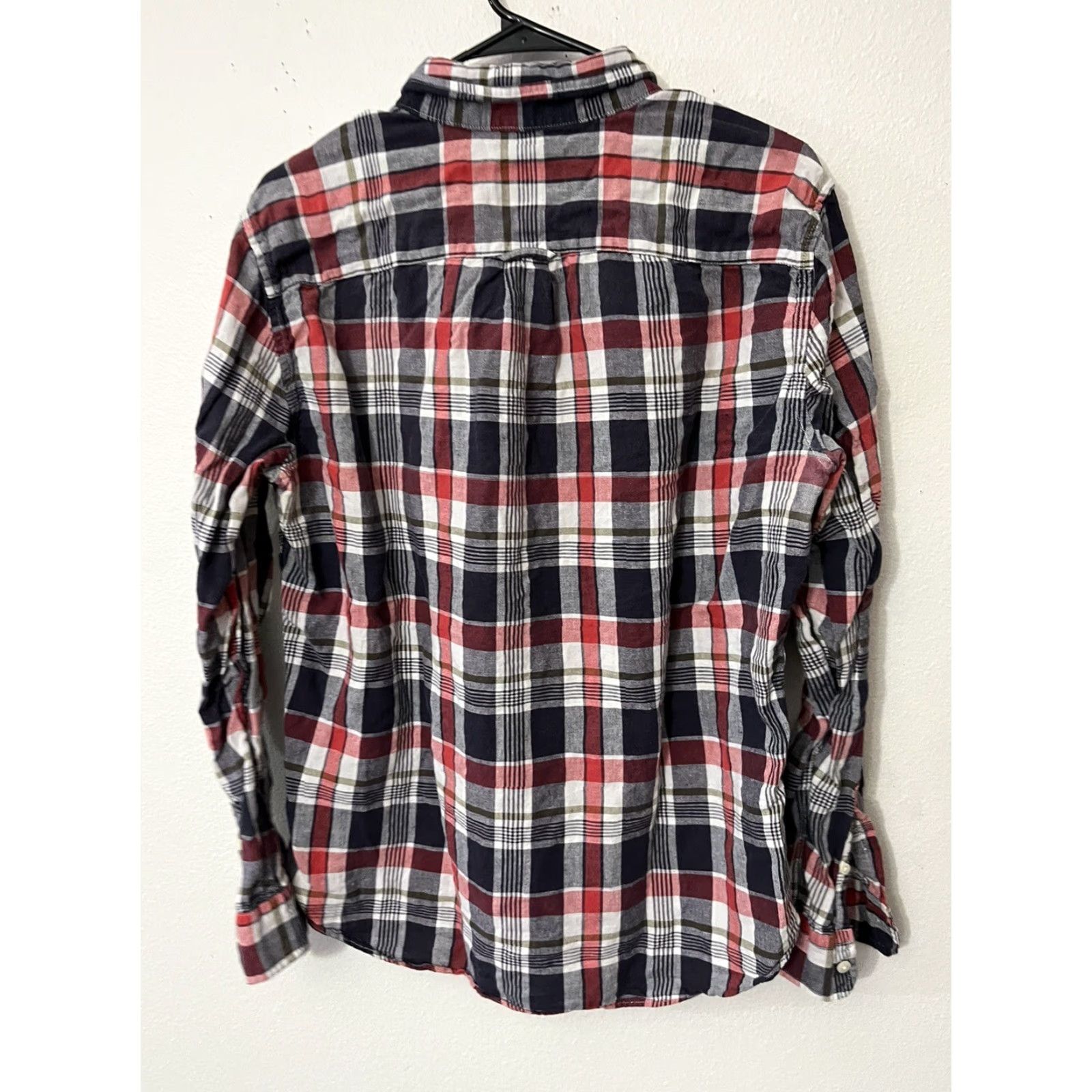 American Eagle Outfitters VINTAGE American Eagle Outfitters Button-Up Shirt Men's L Red Linen blend Plaid Button-Down Collar Classic Casual/Business/Formal Size US L / EU 52-54 / 3 - 2 Thumbnail