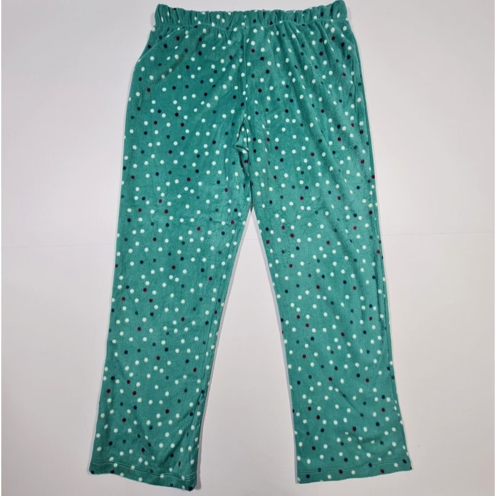 Vintage Maidenform Pants Womens L Pyjama Set Ivory Top Green Polka Dot Size L / US 10 / IT 46 - 7 Thumbnail