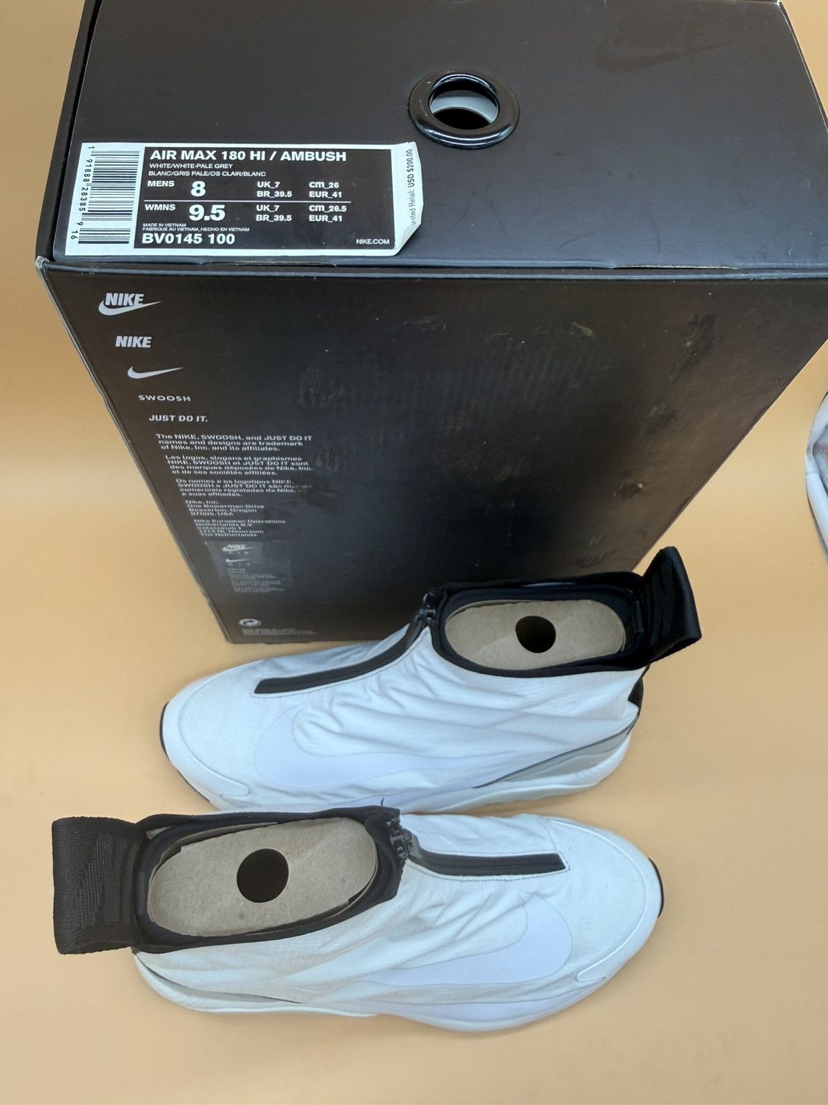 Ambush Design × Nike Nike Air Max 180 Hi x Ambush White Pale Grey BV0145-100 Size US 8 / EU 41 - 10 Thumbnail