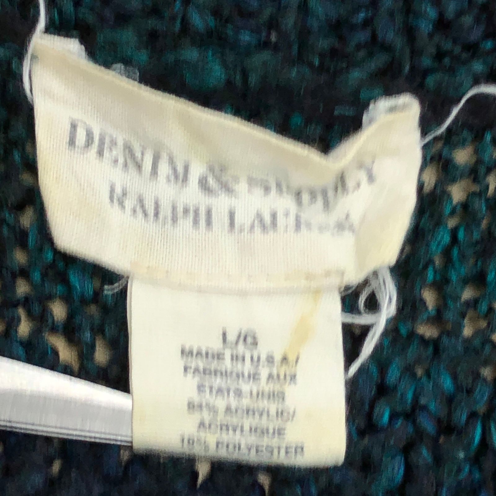Denim & Supply Ralph Lauren Ralph Lauren Denim & Supply Size L Sweater Knit Blue Green Size L / US 10 / IT 46 - 12 Thumbnail