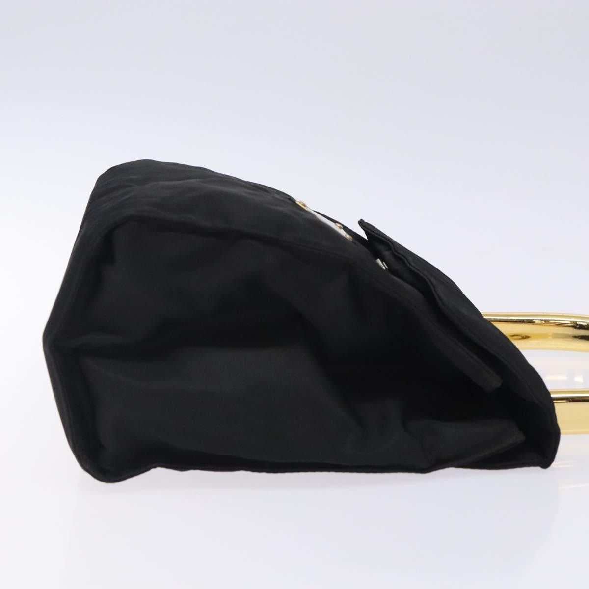 Prada PRADA Hand Bag Nylon Black Gold Size ONE SIZE - 4 Thumbnail