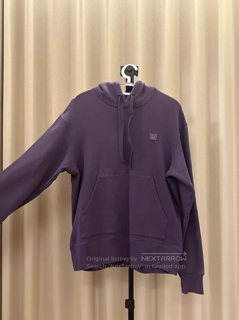 Acne Studios Acne Studios Purple Smile Hooded Sweatshirt, 100% Cotton, Size US S / EU 44-46 / 1 - 2 Thumbnail