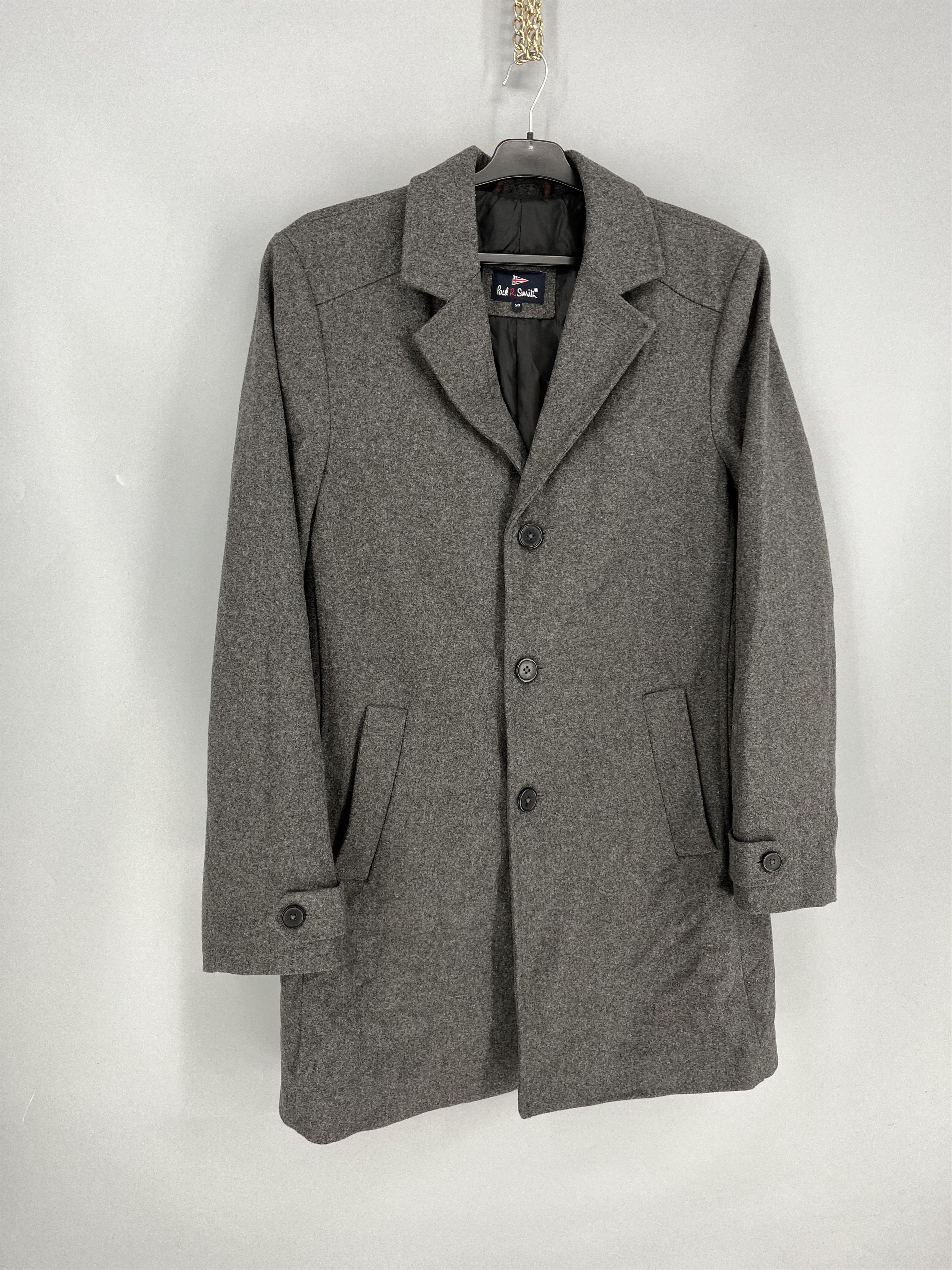 Paul Smith Paul R. Smith Mens Wool Blend Coat Size 50 Grey 3 Button Cla Size US M / EU 48-50 / 2 - 2 Thumbnail