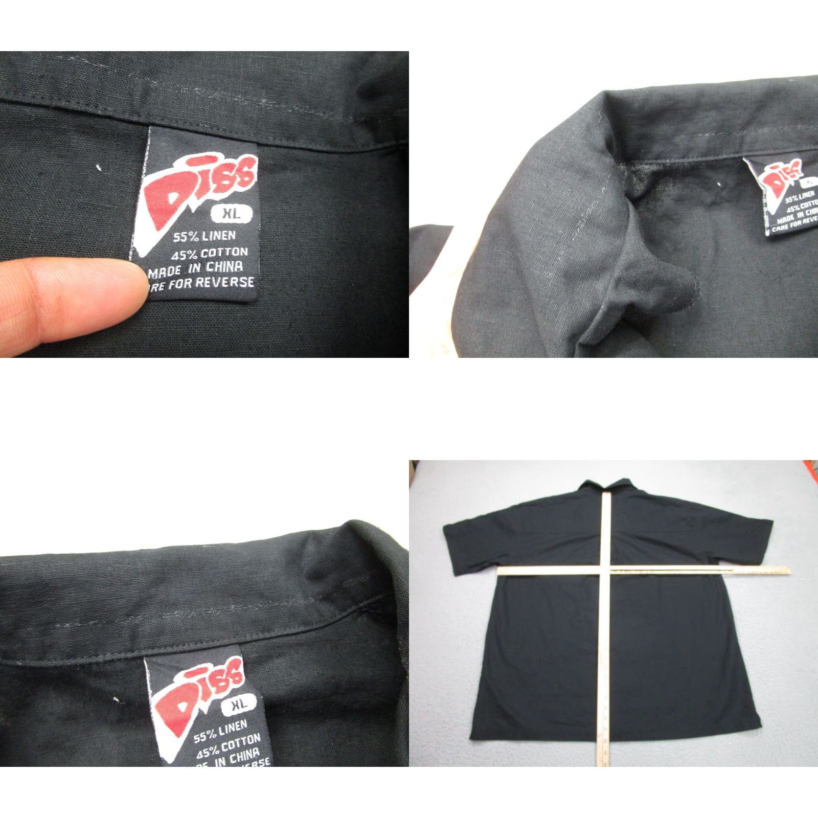 Vintage VINTAGE Diss Shirt Men XL Black Short Sleeve Button-Up Casual Hip Hop Linen 2000s Size US XL / EU 56 / 4 - 8 Thumbnail