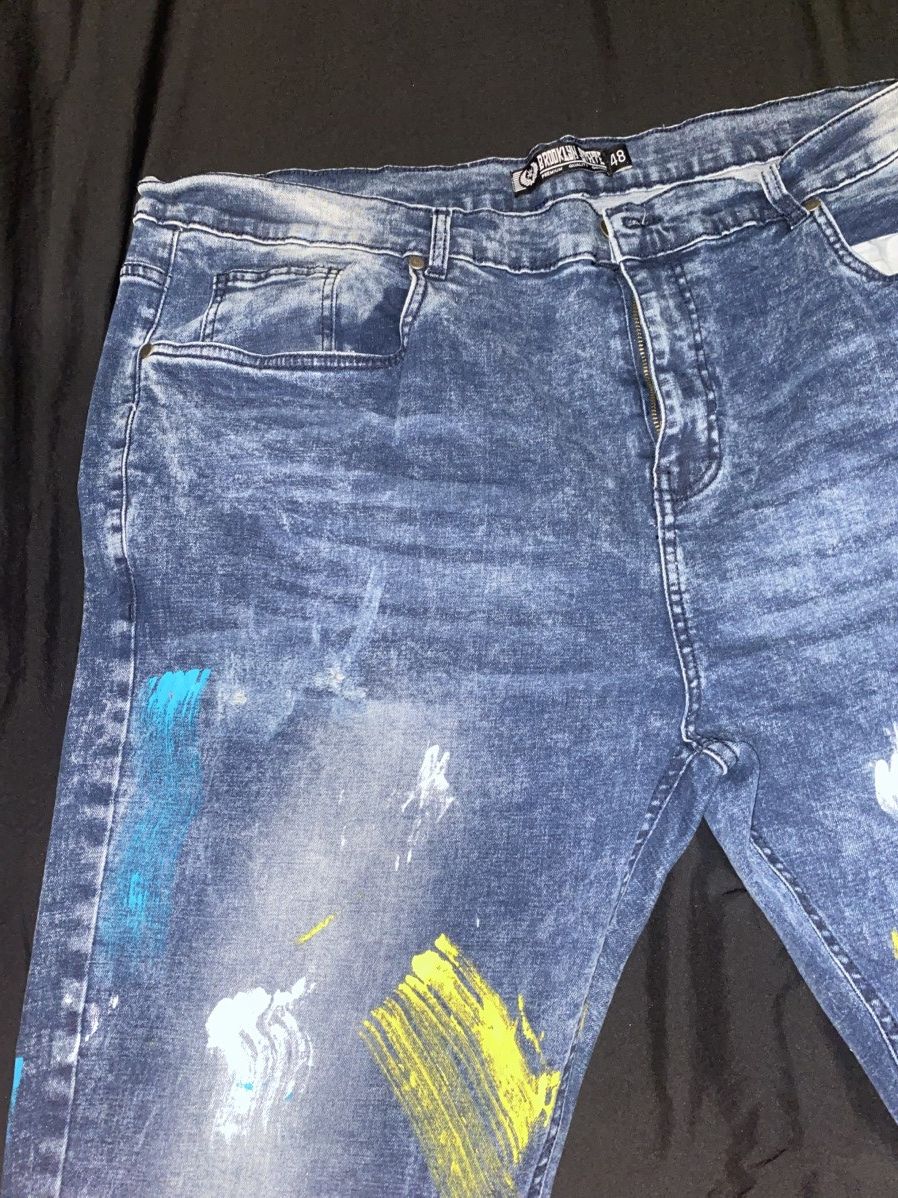 Other Vintage Vibe Brooklyn State Acid Wash Denim Jeans - Size 48 Size US 44 / EU 60 - 3 Thumbnail