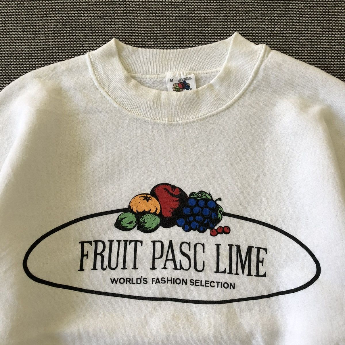 Fruit Of The Loom FOTL Fruit Pasc Lime Vintage Sweatshirt Size US M / EU 48-50 / 2 - 2 Thumbnail