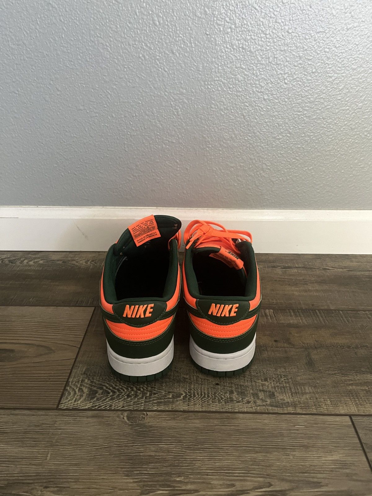 Nike Nike Dunk low "Miami Hurricanes" Size US 10.5 / EU 43-44 - 5 Thumbnail