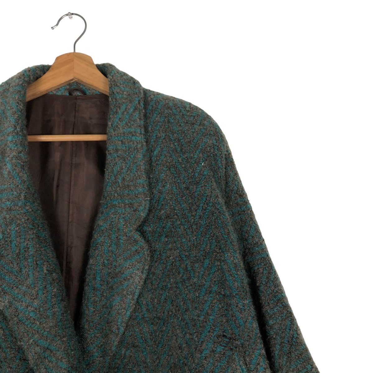 Japanese Brand 🔥Rich Green Fly Wool Herringbone Bomber Jacket Issey Miyake Size US M / EU 48-50 / 2 - 6 Thumbnail