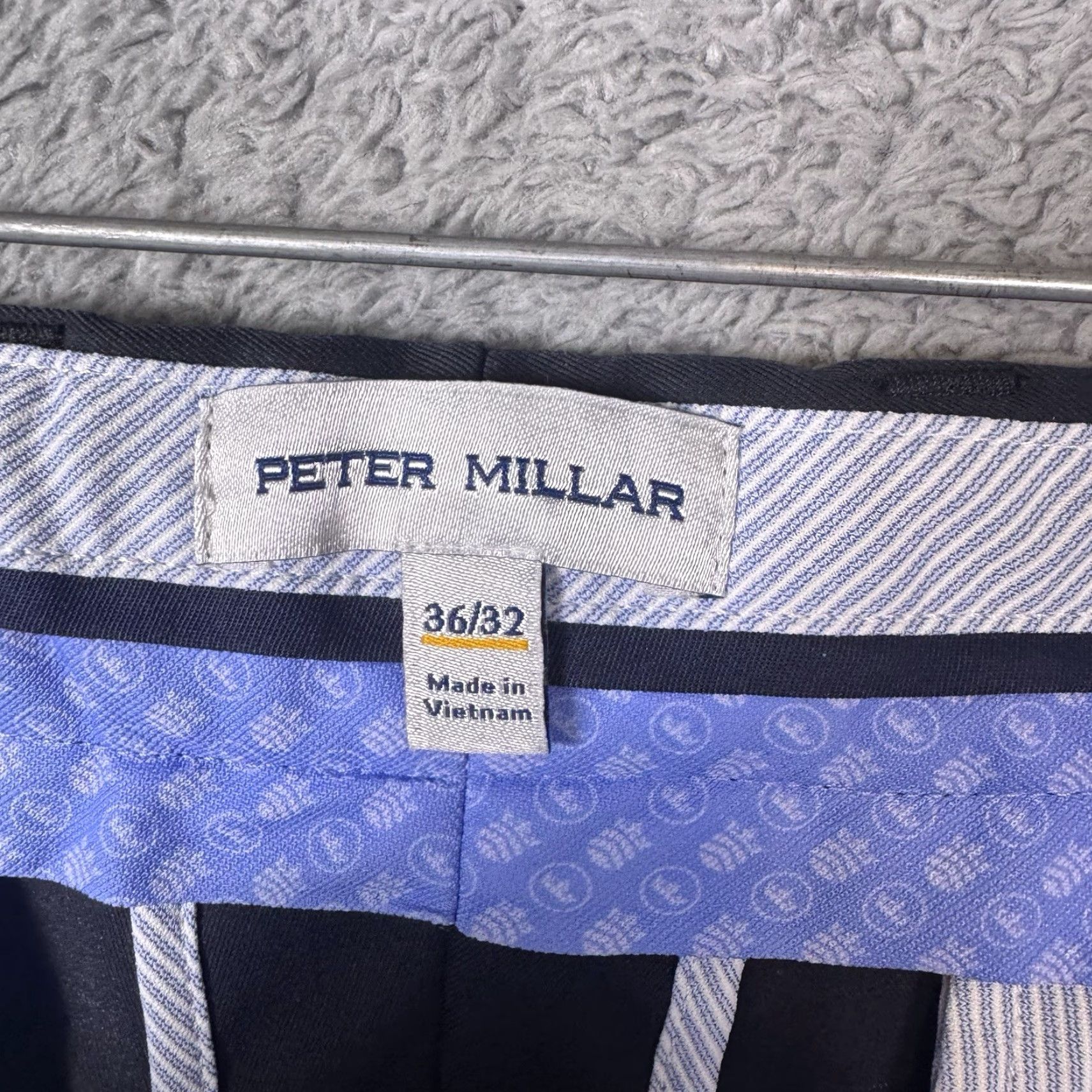 Peter Millar Peter Millar Raleigh Performance Trouser Pants Men 36x32 Chino Flat Front Regular Black Polyester Moisture Wicking Pockets Slim/Standard Size US 36 / EU 52 - 5 Thumbnail