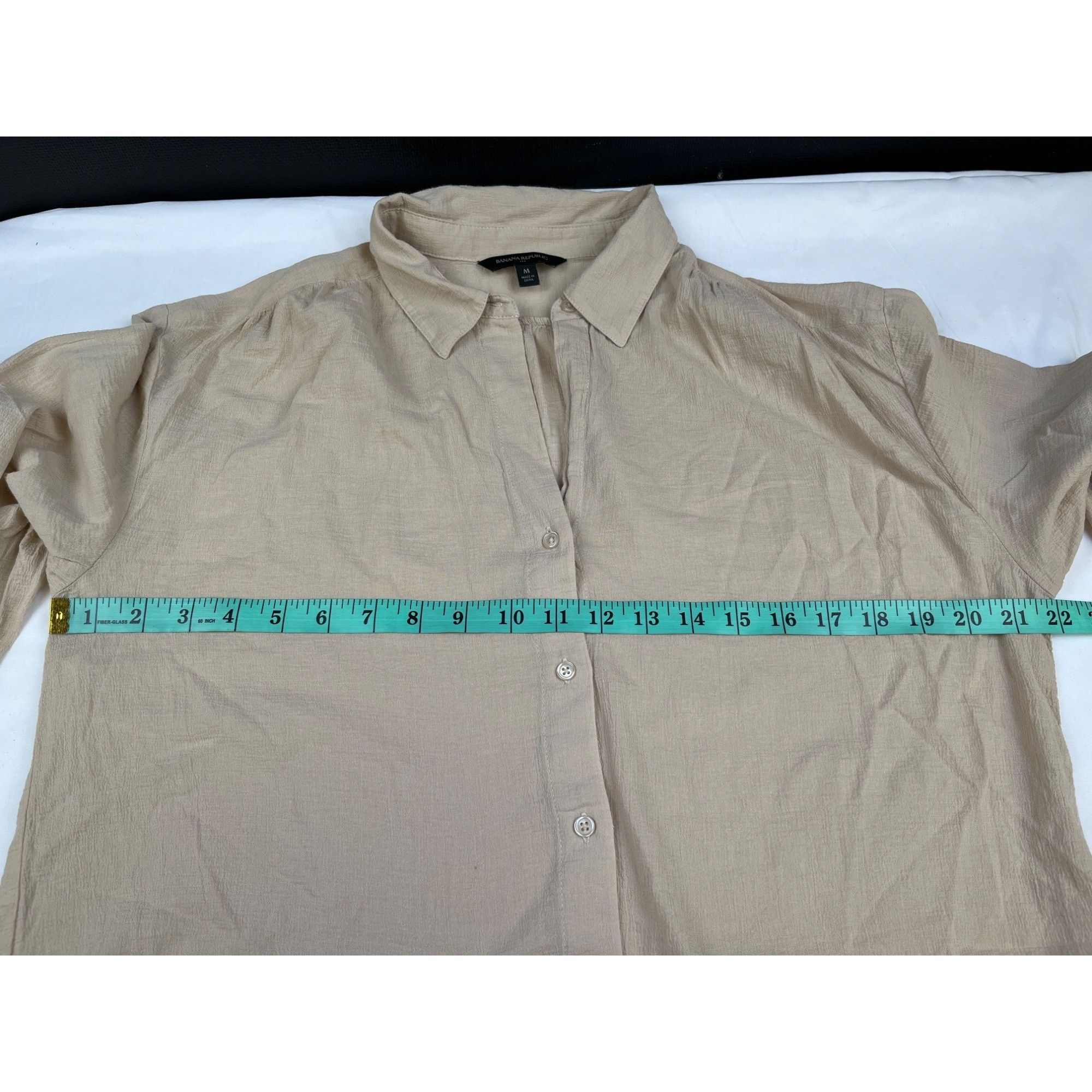 Banana Republic Banana Republic Women's Tan Oversized Shirt/Button Up SzM SK Size M / US 6-8 / IT 42-44 - 8 Thumbnail