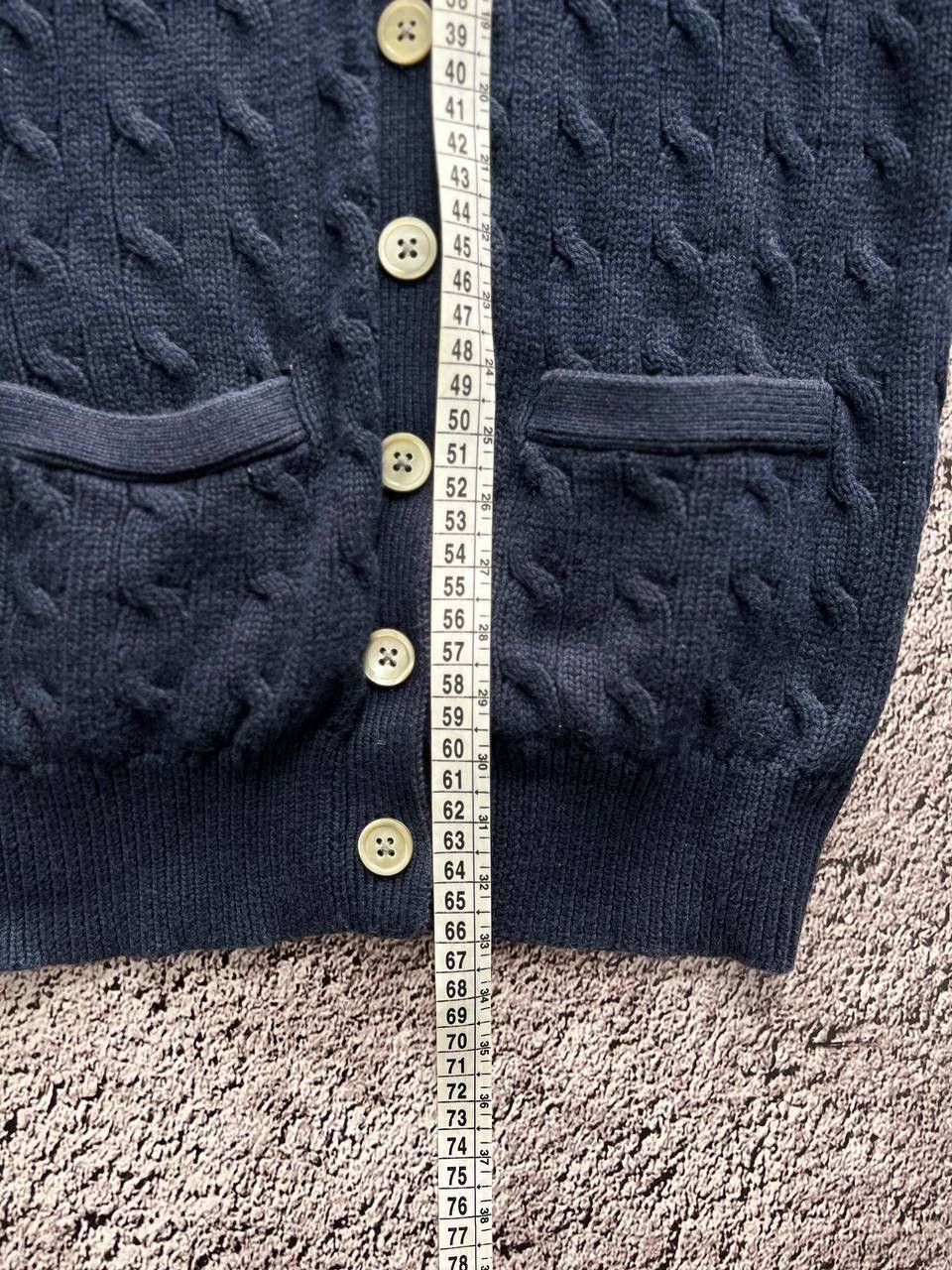Ralph Lauren × Ralph Lauren Sport × Vintage Ralph Lauren Sport Cardigan Women's Blue Cable Knit Button Size M / US 6-8 / IT 42-44 - 13 Thumbnail