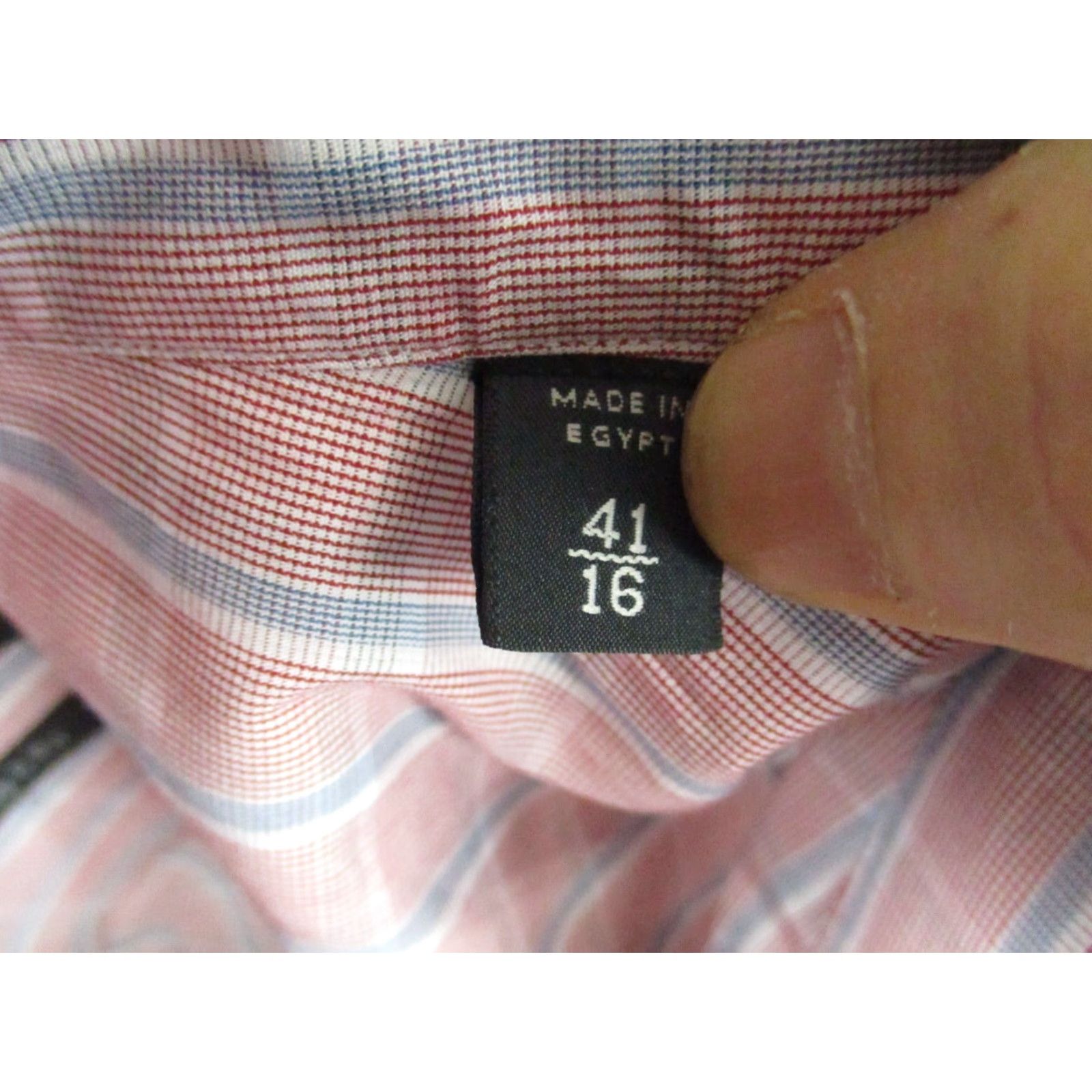 Z Zegna Z Zegna Dress Shirt Men Salmon Plaid Long Sleeve Stretch 41 / 16 Drop 8 Fit Size 42R - 5 Thumbnail