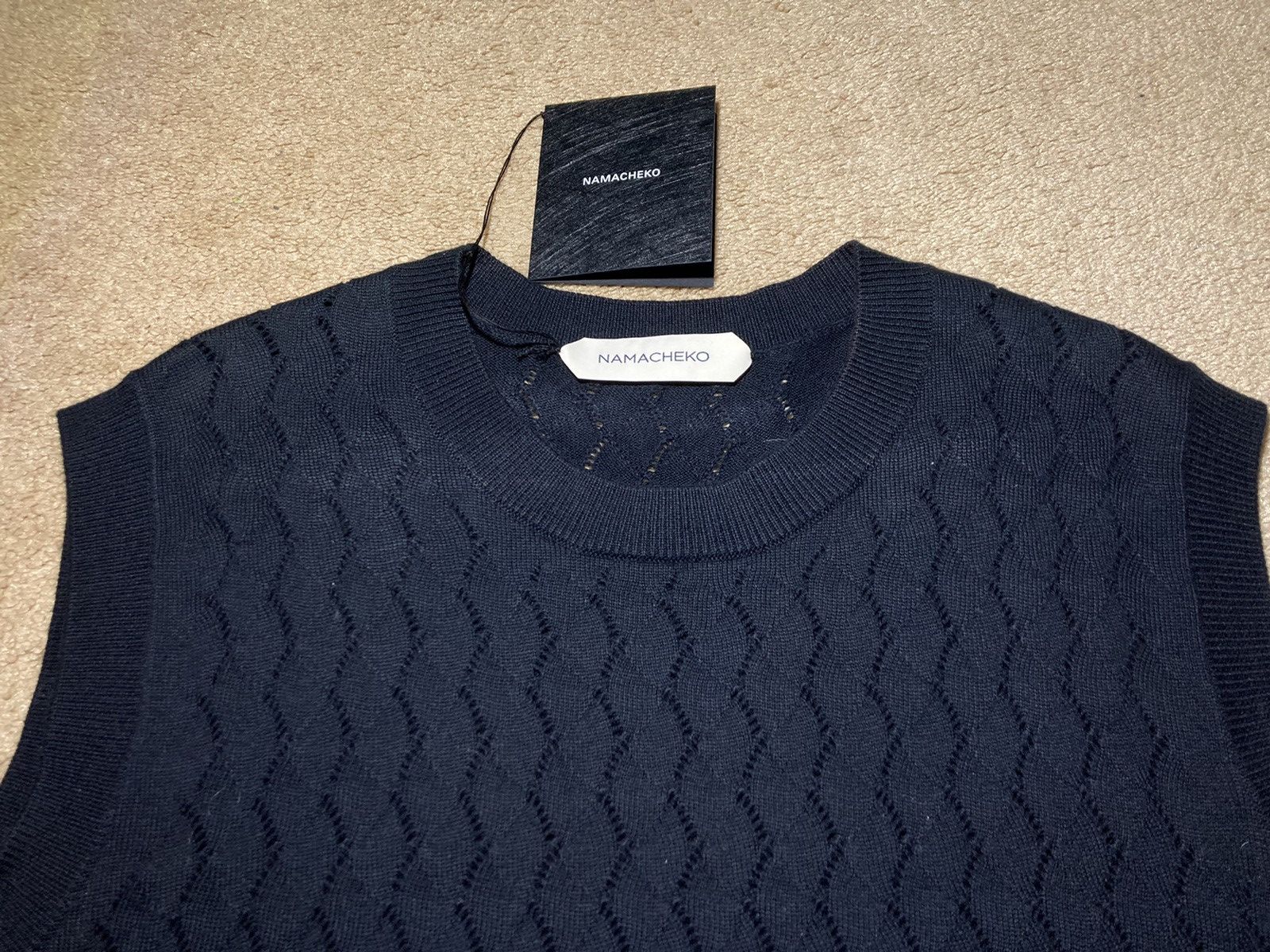 Namacheko SS21 Namacheko Tappan Intarsia Sweater Vest Knit Black 2021 Size US XS / EU 42 / 0 - 3 Thumbnail