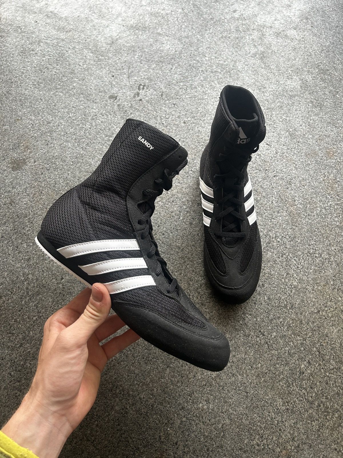 Adidas × Vintage Vintage Adidas High Top Sneakers Boxing Wrestling Size US 7 / IT 37 - 3 Thumbnail