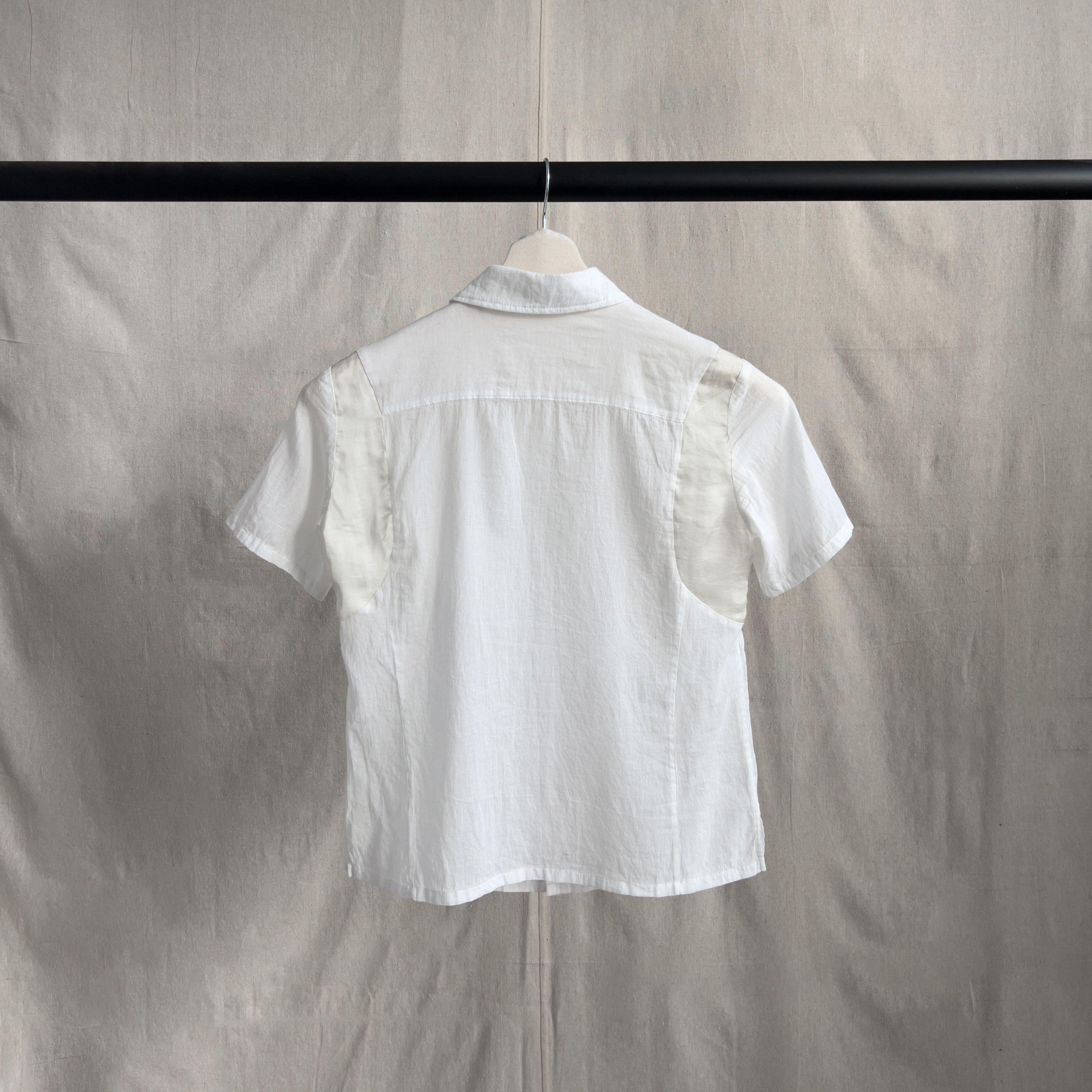 Sunao Kuwahara Airy Japanese Cotton Patchwork Blouse Size M / US 6-8 / IT 42-44 - 3 Thumbnail