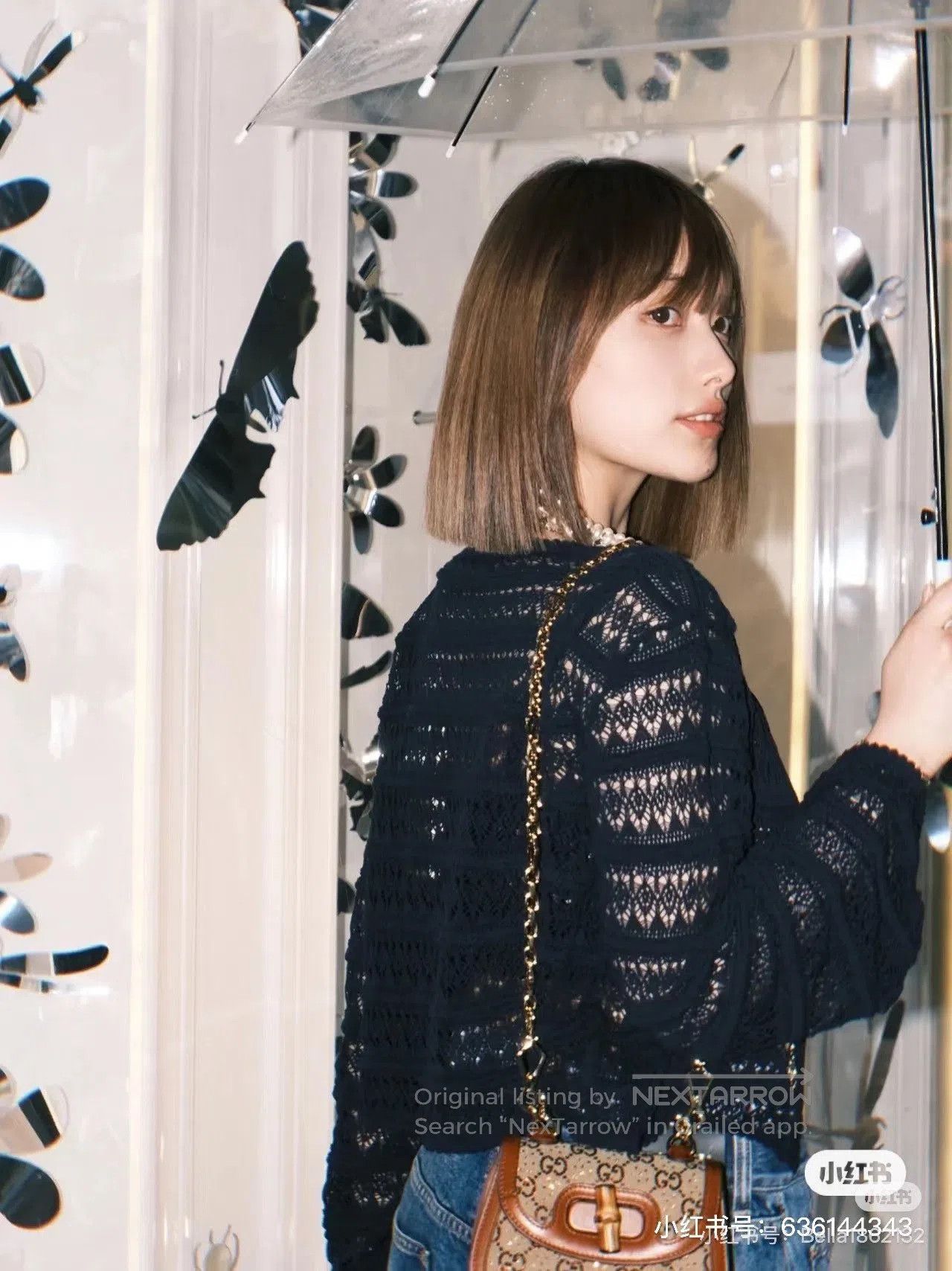 Gucci Gucci 1947 Monogram Crystal Bamboo Bag. Size ONE SIZE - 8 Thumbnail