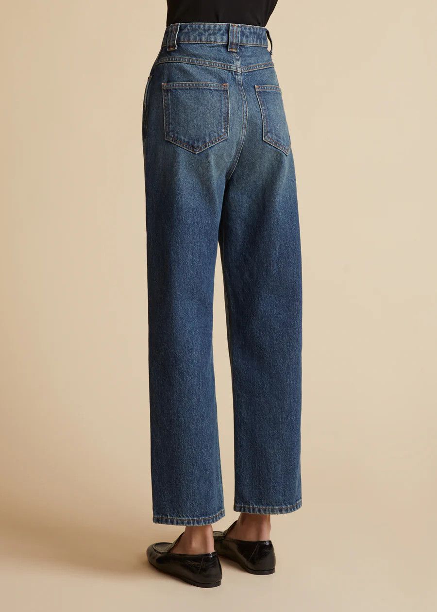 KHAITE o1s22i1n0724 Cropped Shalbi Jeans in Blue Size 25" / US 0 / IT 36 - 4 Thumbnail