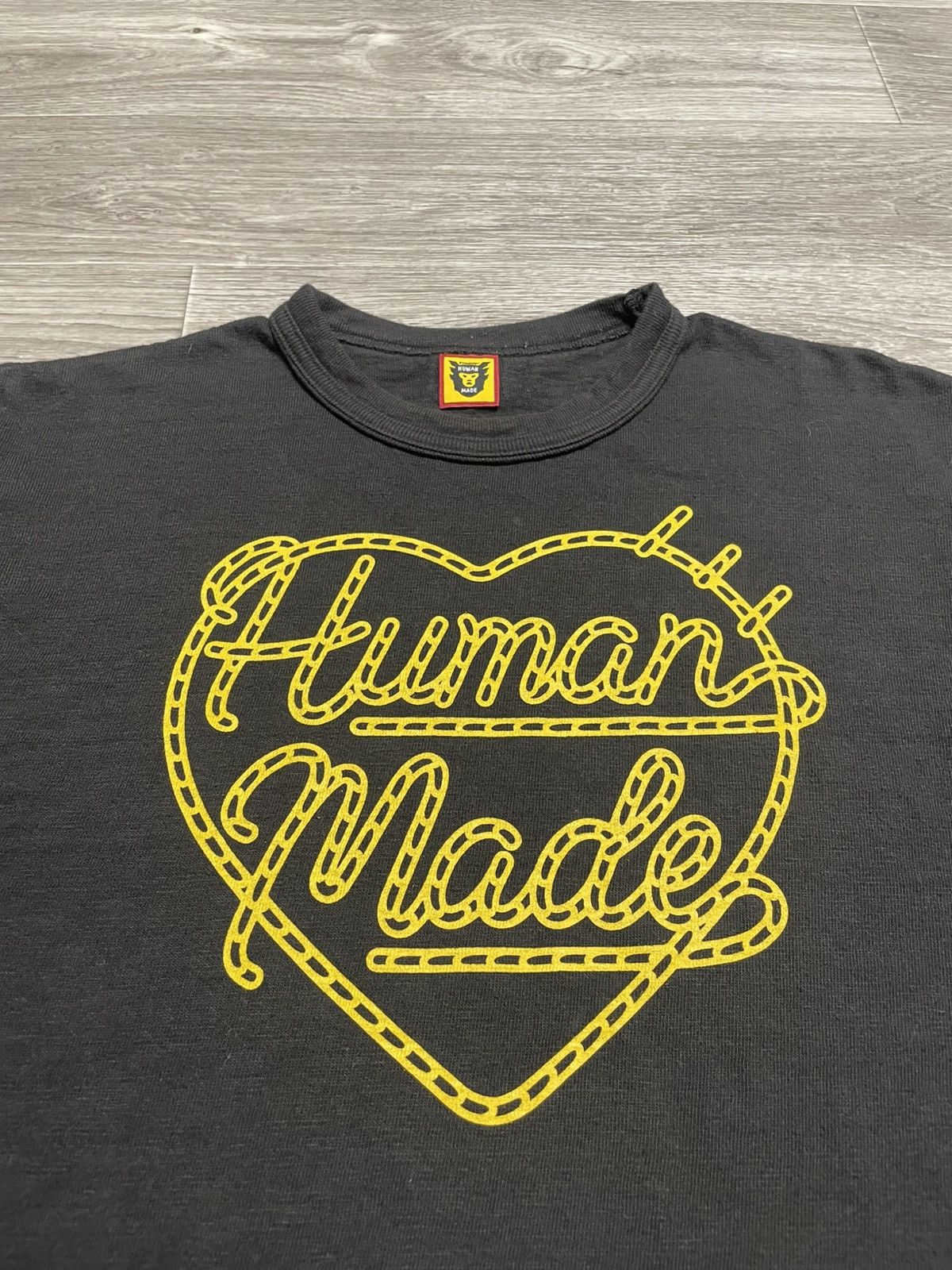Human Made Human Made Heart Logo T-Shirt Black/Yellow Made In Japan Size US M / EU 48-50 / 2 - 4 Thumbnail