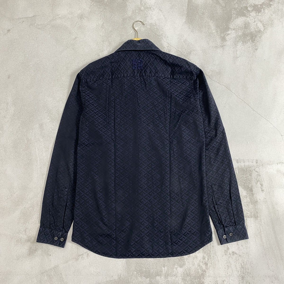 Givenchy Vintage Givenchy Monogram Patern Double Collar Shirt Size US XXS / EU 40 - 14 Thumbnail