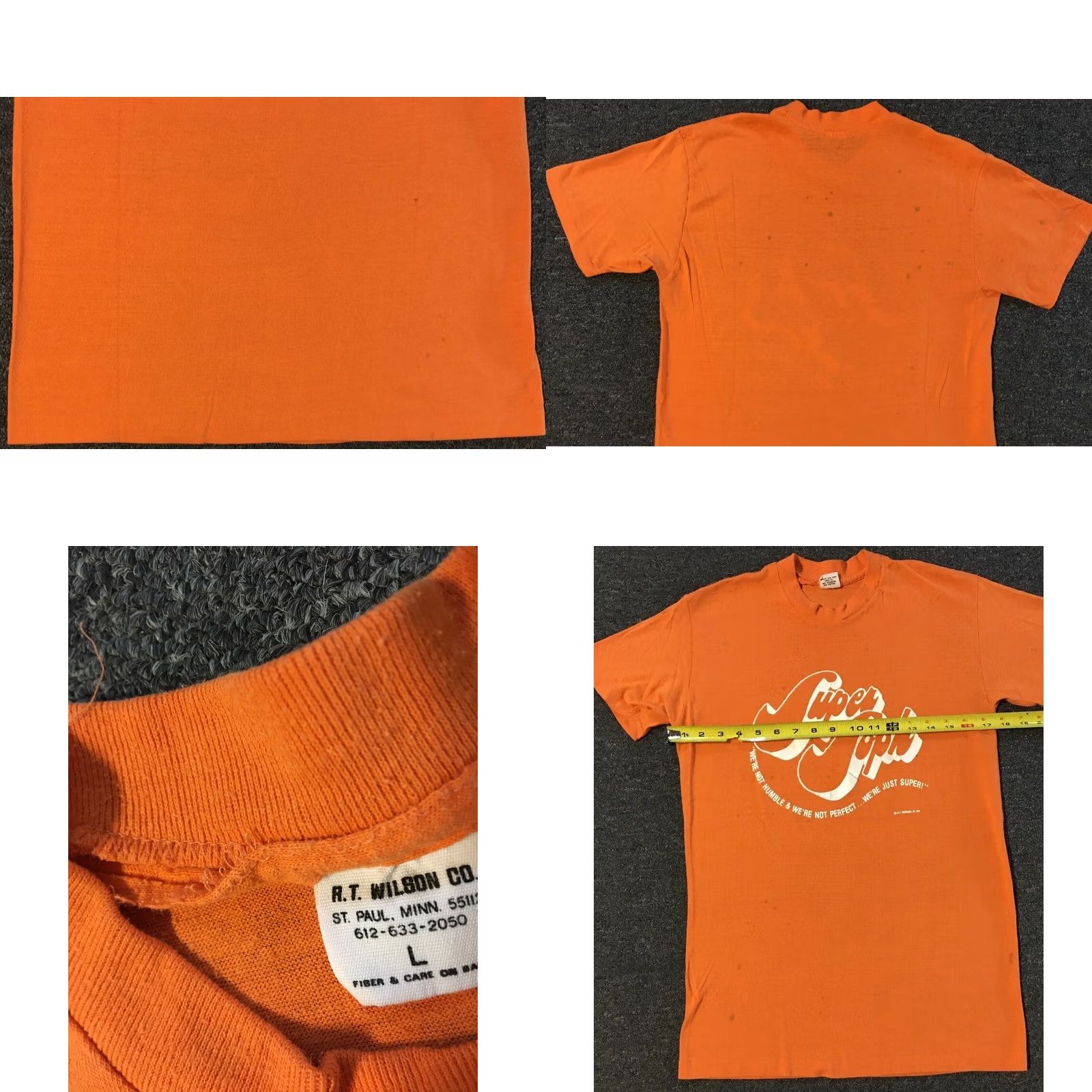 Vintage VINTAGE 70s Super Sophomore Faded Shirt S Orange Nike? Size US S / EU 44-46 / 1 - 9 Thumbnail