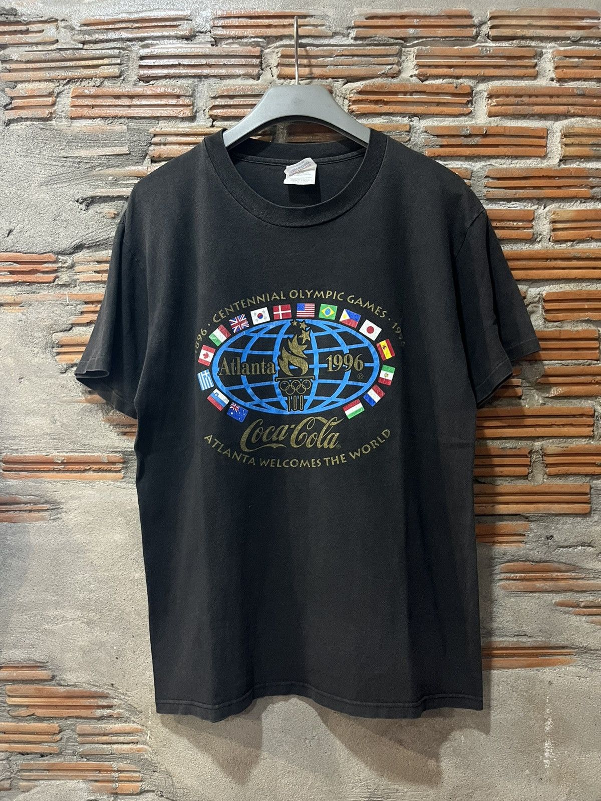 USA Olympics Vintage Atlanta 1996’s Olympic Games Coca Cola promo Tshirt Size US M / EU 48-50 / 2 - 2 Thumbnail