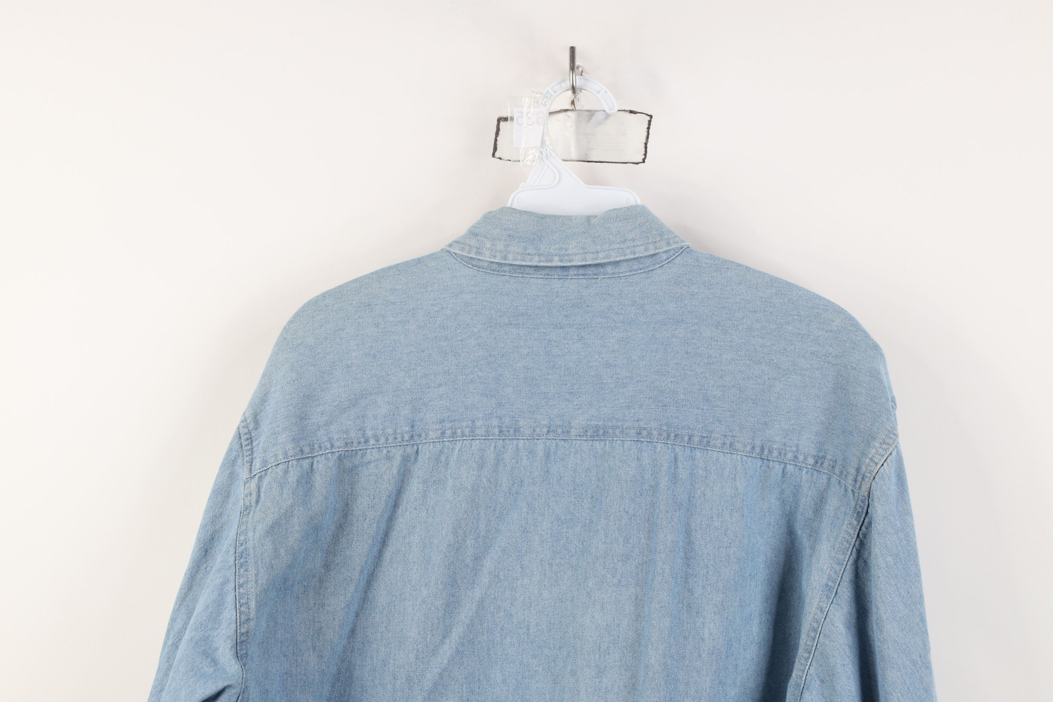 Vintage Vintage 90s Duathlon World Championship Denim Button Shirt Size US S / EU 44-46 / 1 - 14 Thumbnail