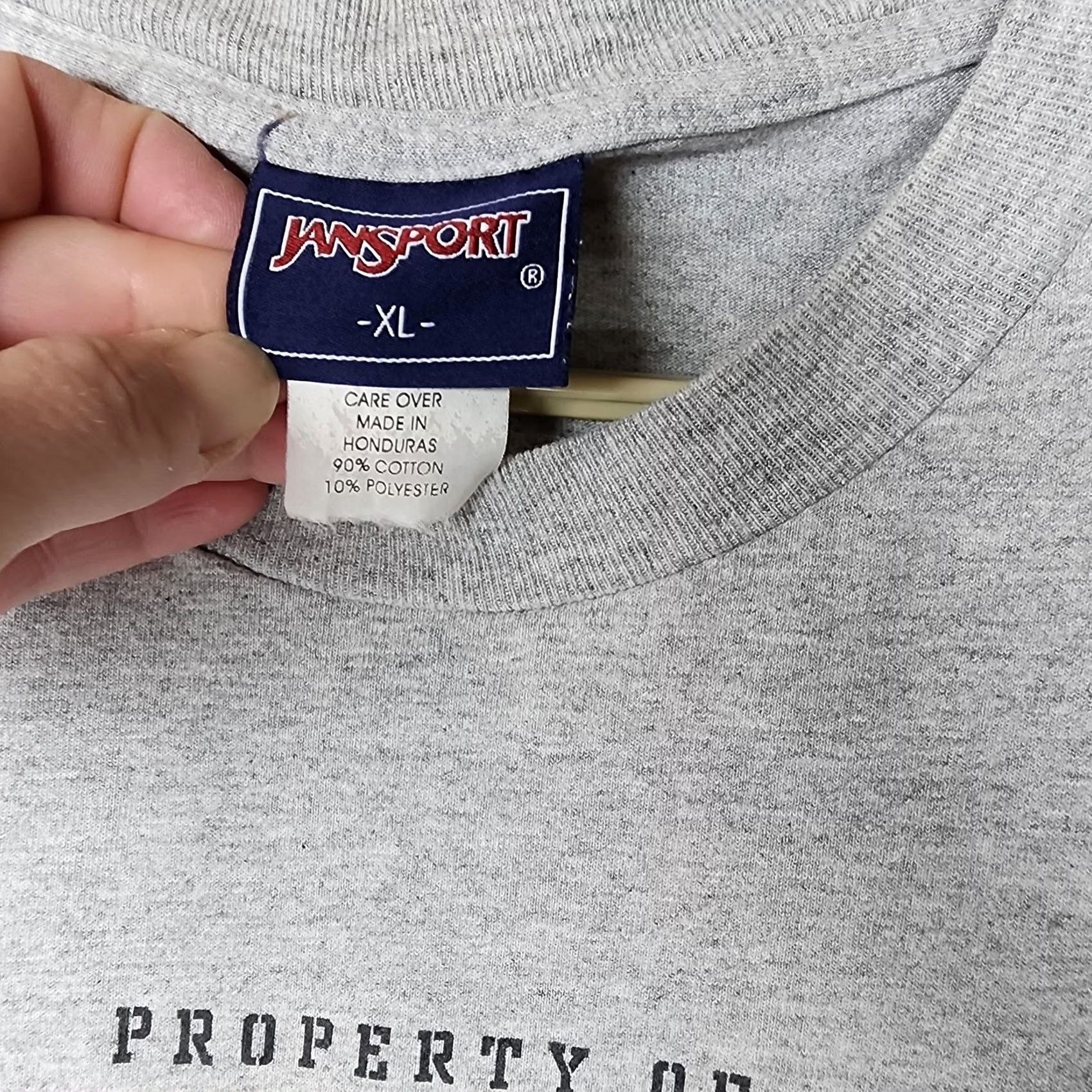 Jansport Wisconsin Badgers Mens XL Gray JanSport Athl Dept Logo Graphic Tee Size US XL / EU 56 / 4 - 4 Thumbnail
