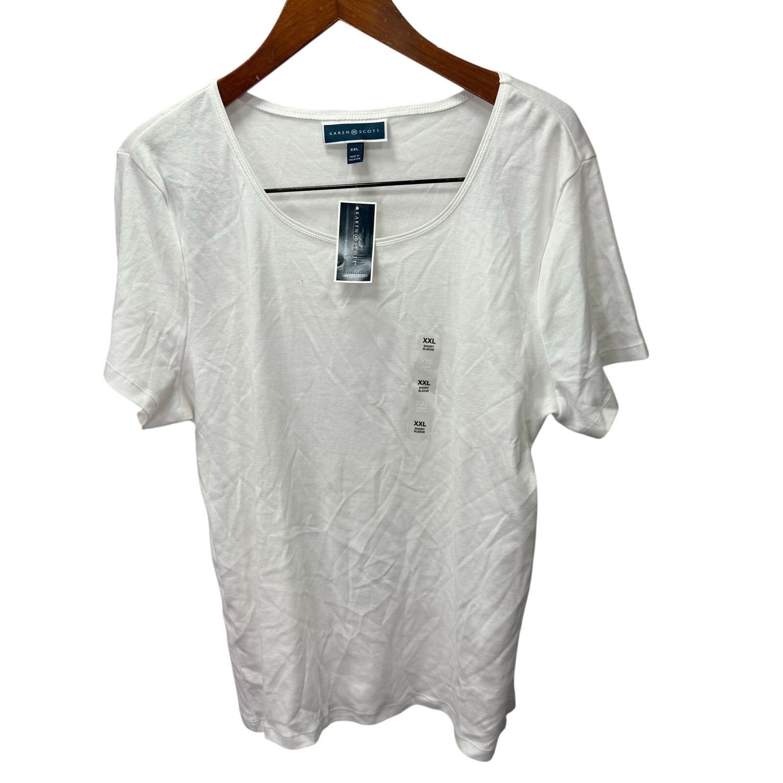 Macys Macy's Karen Scott Blouse Top sz XXL Cotton NEW # G721 Size XXL / US 16-18 / IT 52-54 - 1 Thumbnail