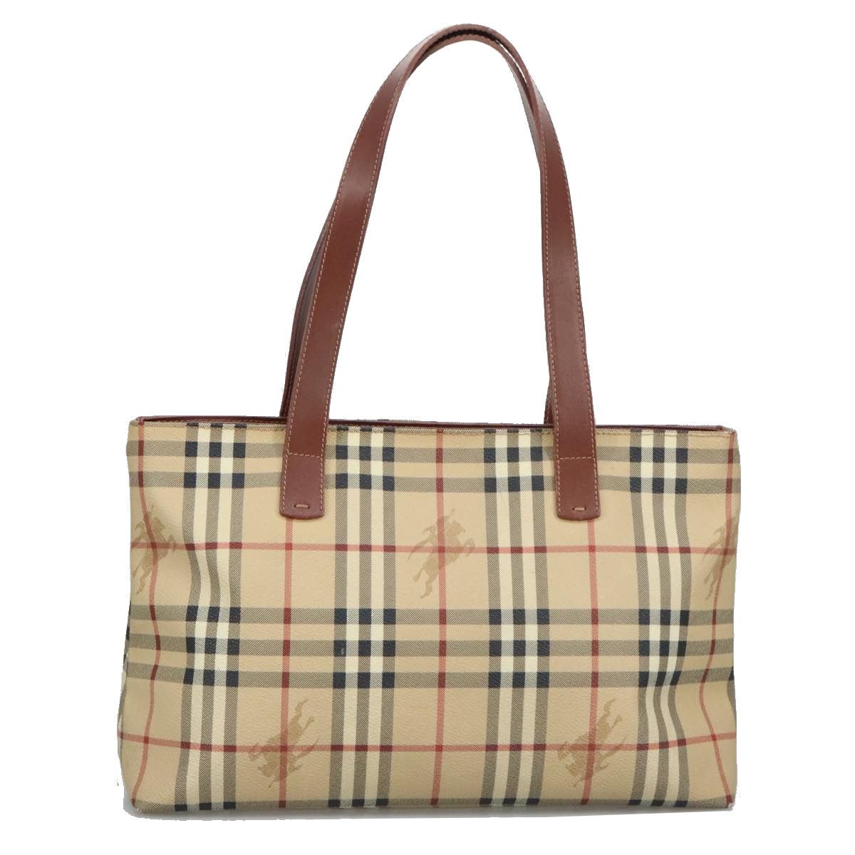 Burberry Nova Check Beige Canvas Shoulder Bag (Pre-Owned) Size ONE SIZE - 1 Thumbnail