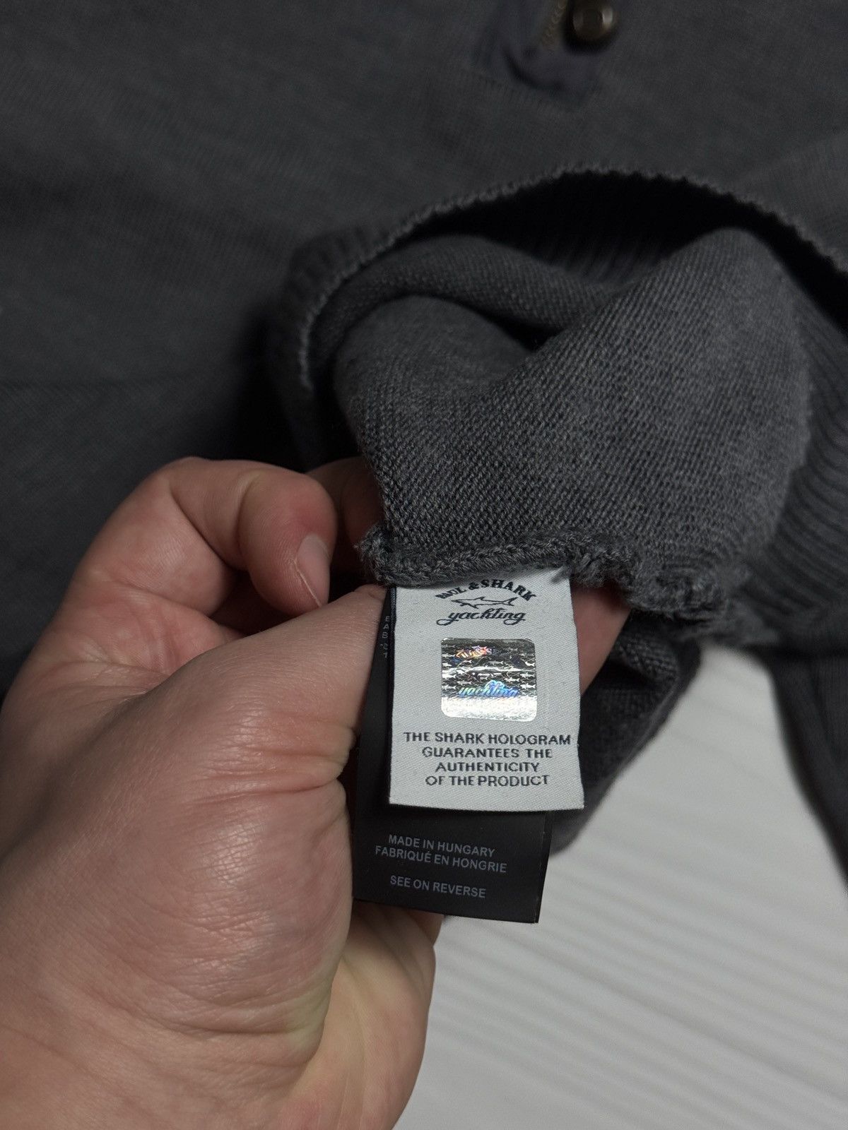 Paul & Shark × Vintage Vintage Paul & Shark Yachting Royal Grey Sweater Size US L / EU 52-54 / 3 - 6 Thumbnail