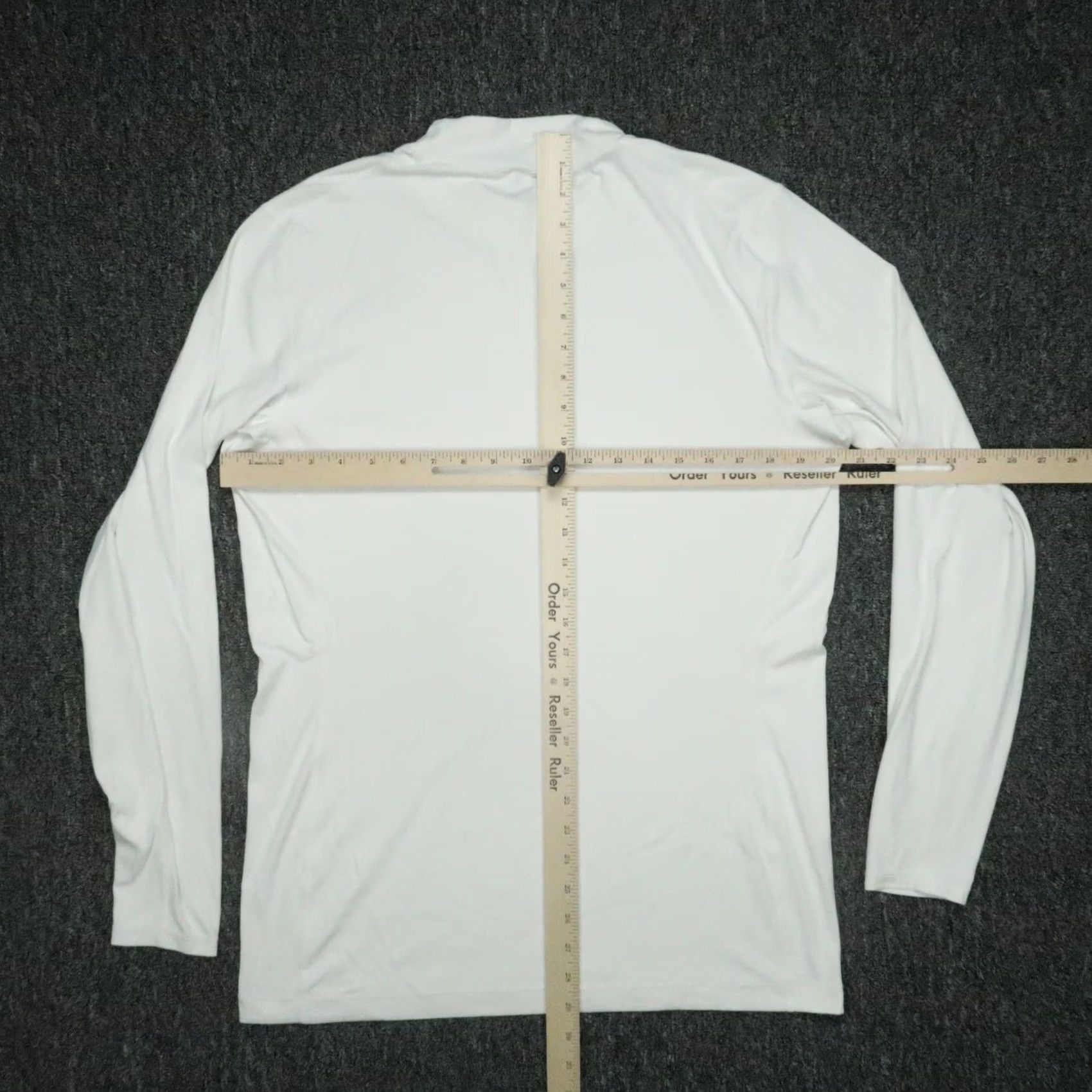 Lululemon Lululemon Pullover Mens Medium White Performance Mock Logo Athletic Long Sleeve Shirt Size US M / EU 48-50 / 2 - 4 Thumbnail
