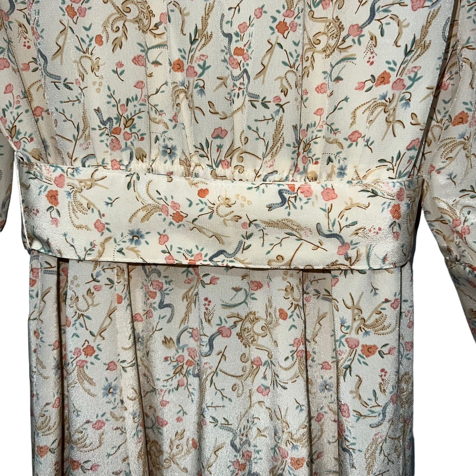 Vintage Vintage 80’s Lace Collar Floral Print Dress Cottagecore 3/4 Size S / US 4 / IT 40 - 14 Thumbnail