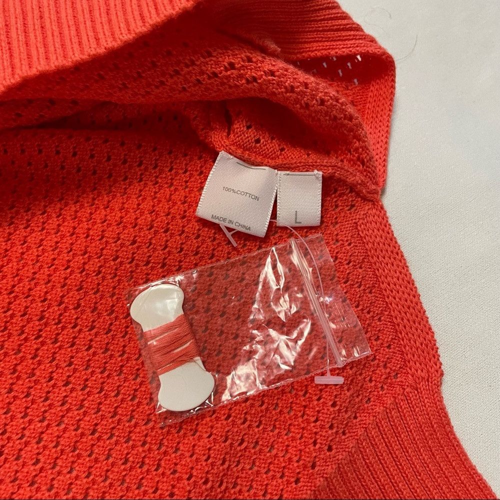Other New IMMA Inlet Cotton V-Neck Orange Sweater Size L Size L / US 10 / IT 46 - 8 Thumbnail