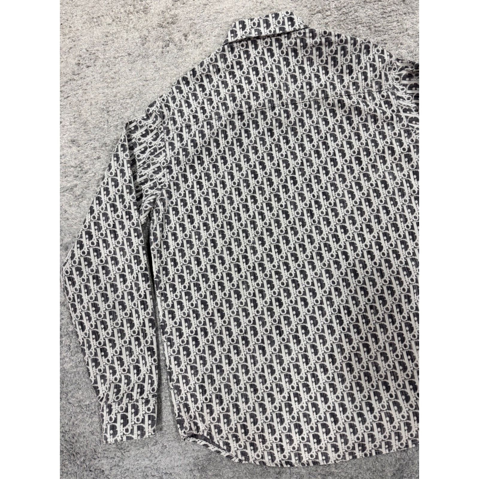 Dior Dior Black Grey Oblique Kasuri Cotton Denim Button Up Down Size US M / EU 48-50 / 2 - 15 Thumbnail