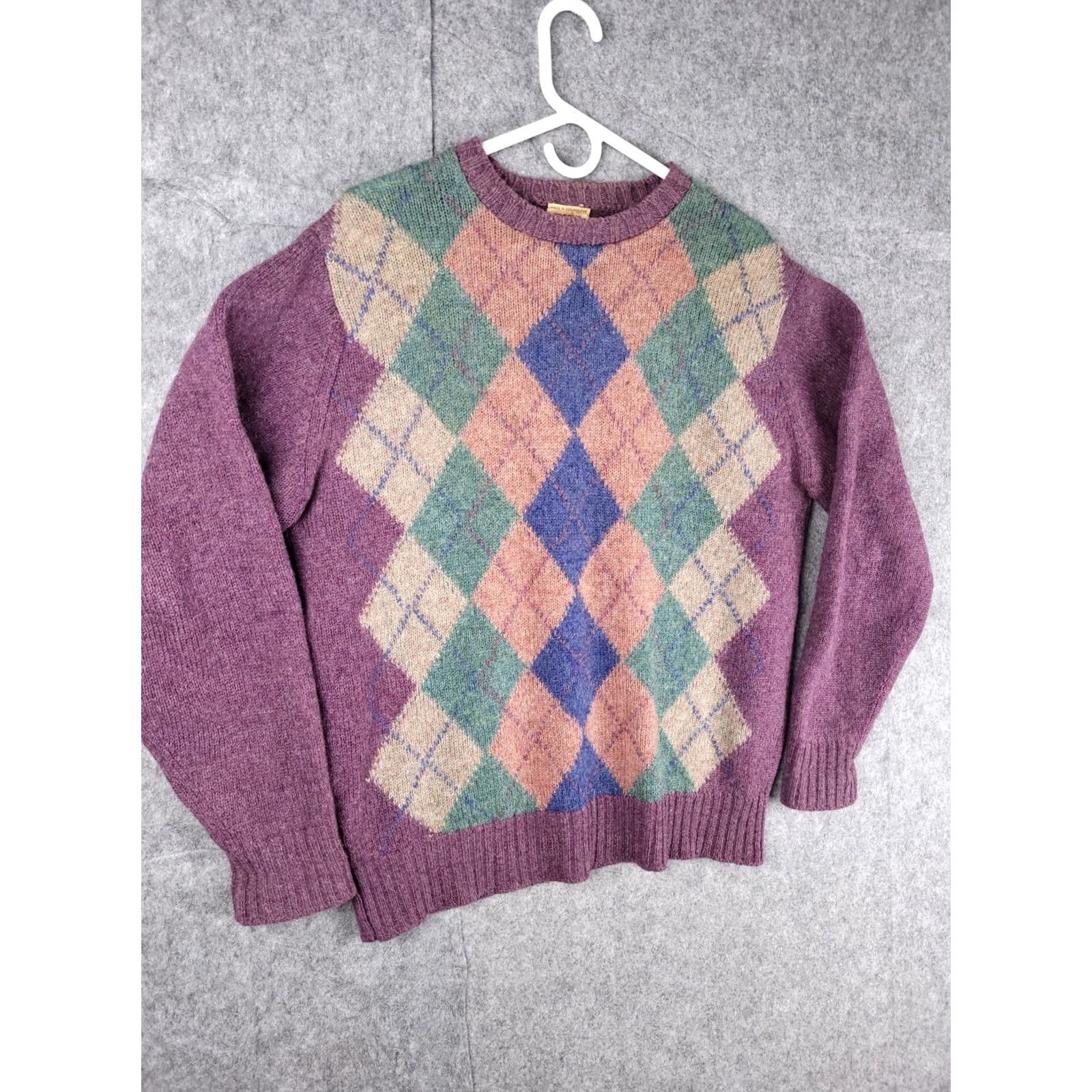 Vintage VINTAGE Alan Paine Shetland Wool Sweater Mens 42 Argyle Macy's L Green Christmas Wool Knit Pullover Crew Neck Mens Size US L / EU 52-54 / 3 - 4 Thumbnail