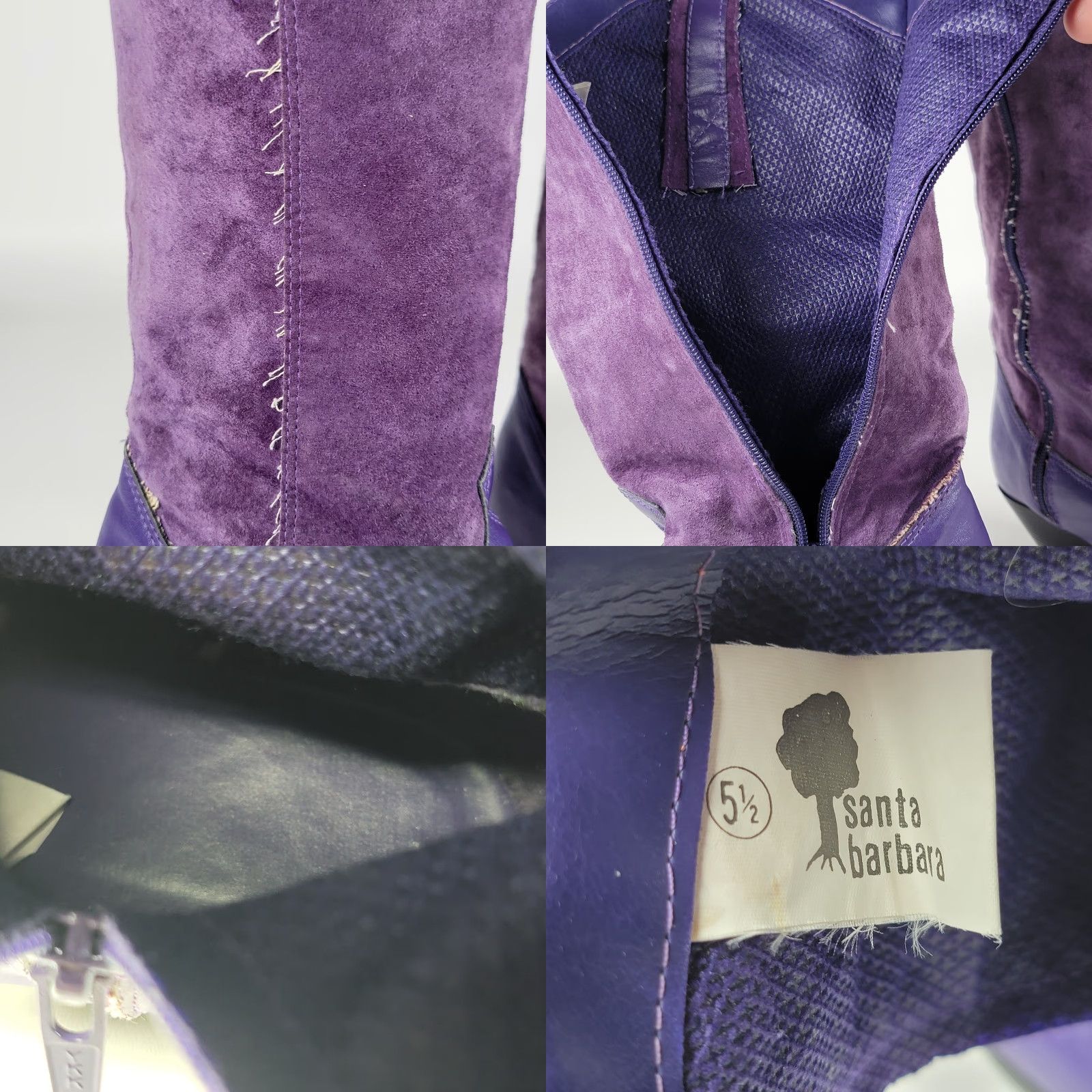 Vintage VINTAGE Santa Barbara Cowboy Western Boots Women's 5.5 Purple Leather Cowgirl Cap Toe Embroidered Western Boots Size US 6 / IT 36 - 9 Thumbnail